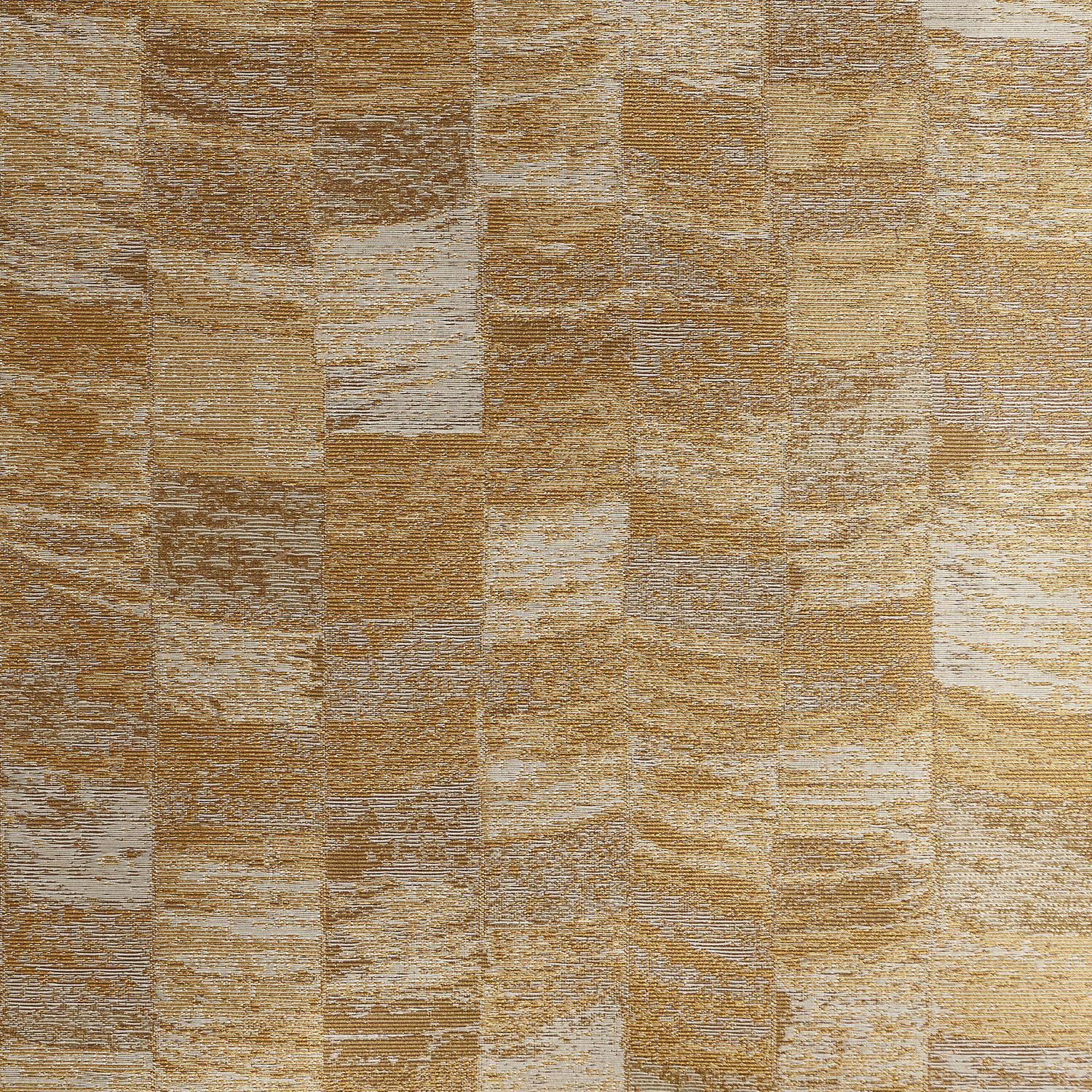 Textilná štruktúrovaná tapeta s geometrickým motívom PUEBLOS - OCRE zlatistý