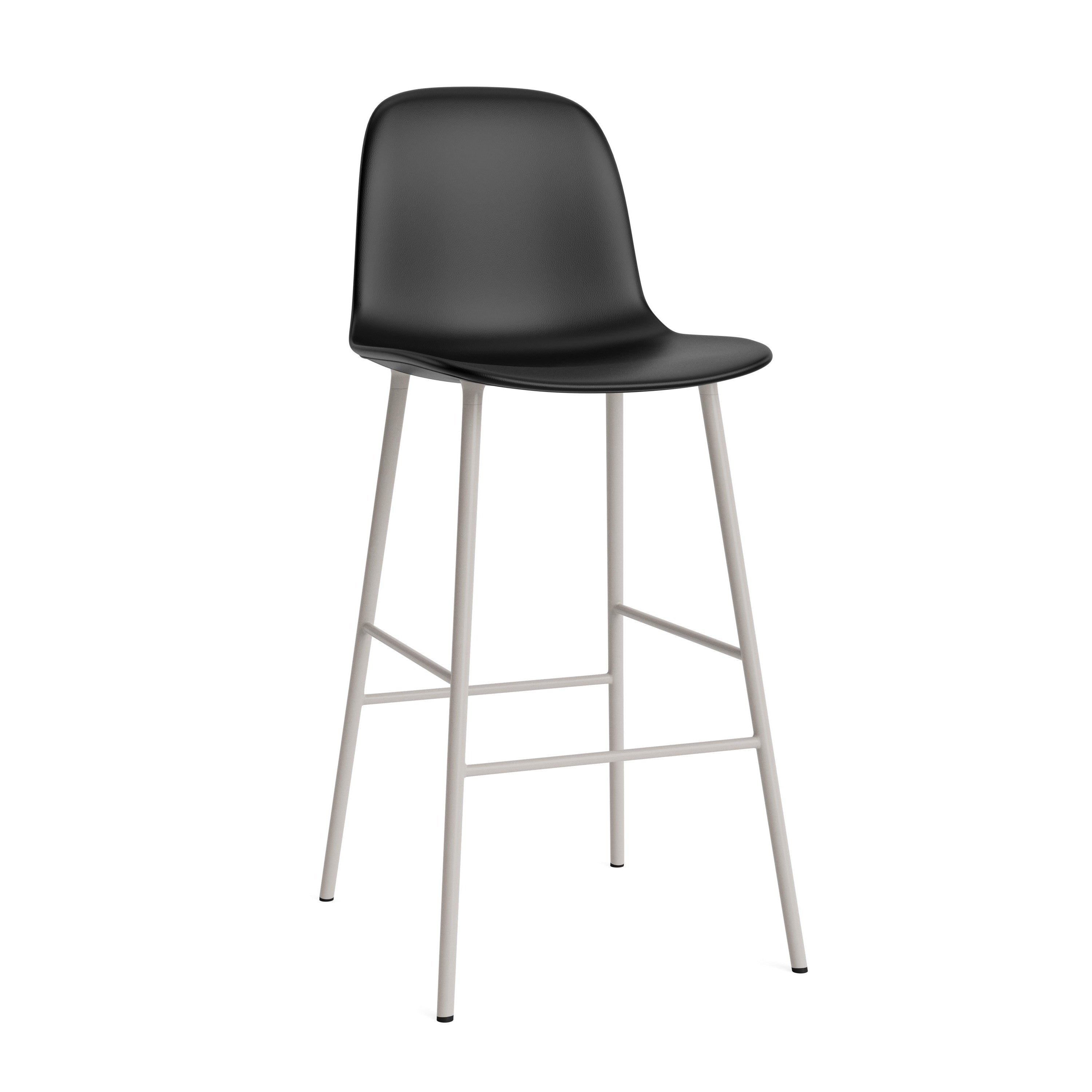 Bar chair Upholstered forms with a gray heat base