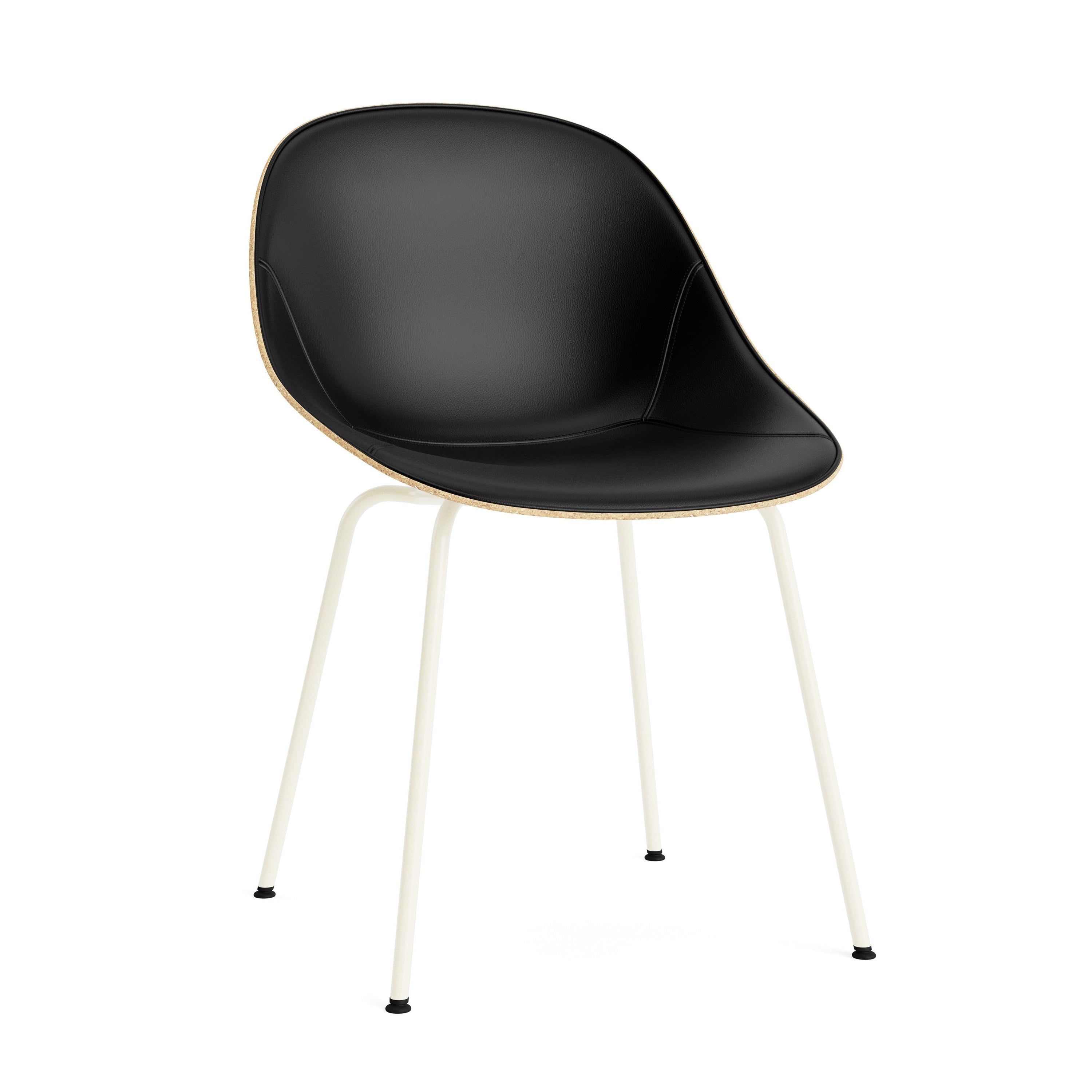 Upholstered chair beige mat with a cream base