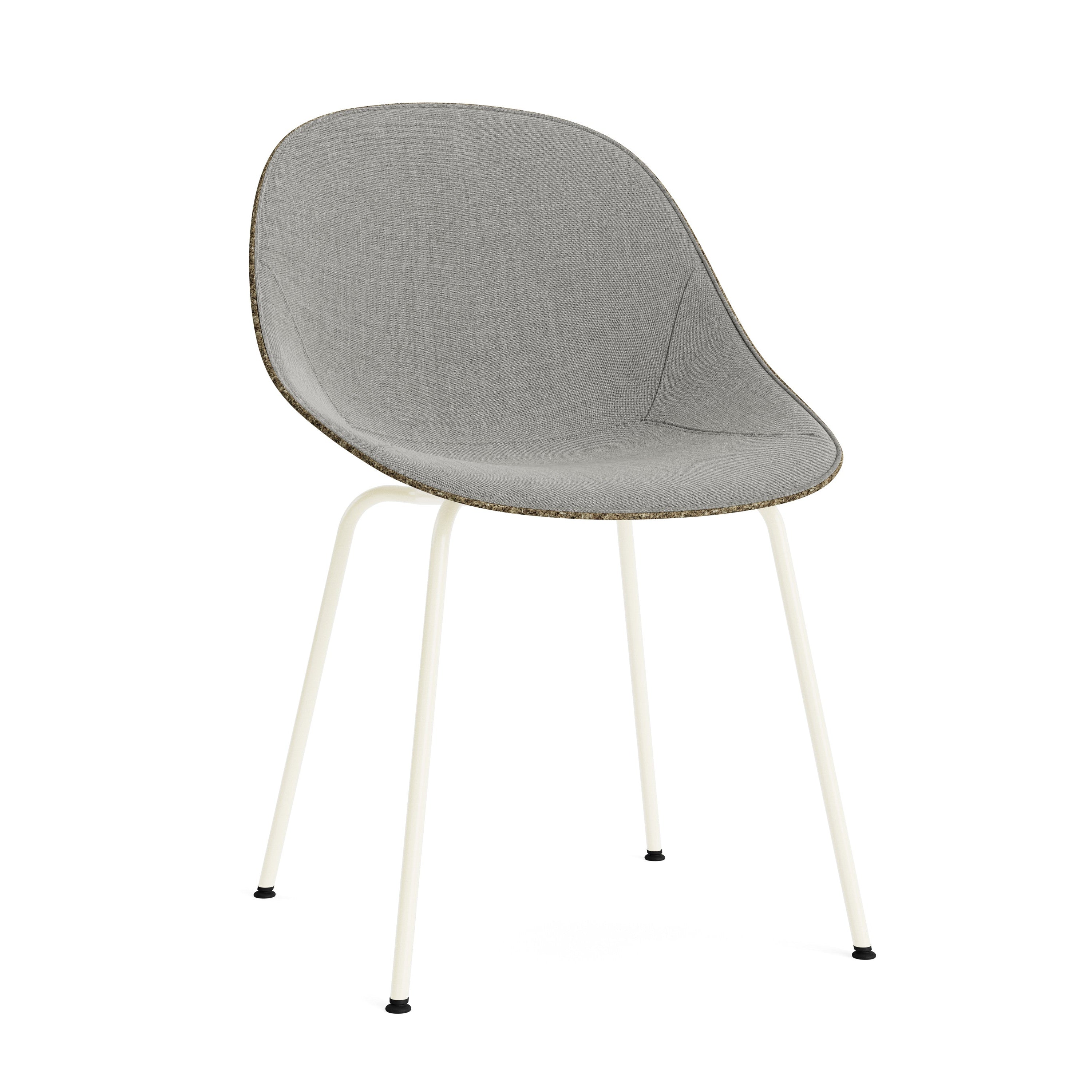 Čalúnená stolička MAT zelená s krémovým podstavcom