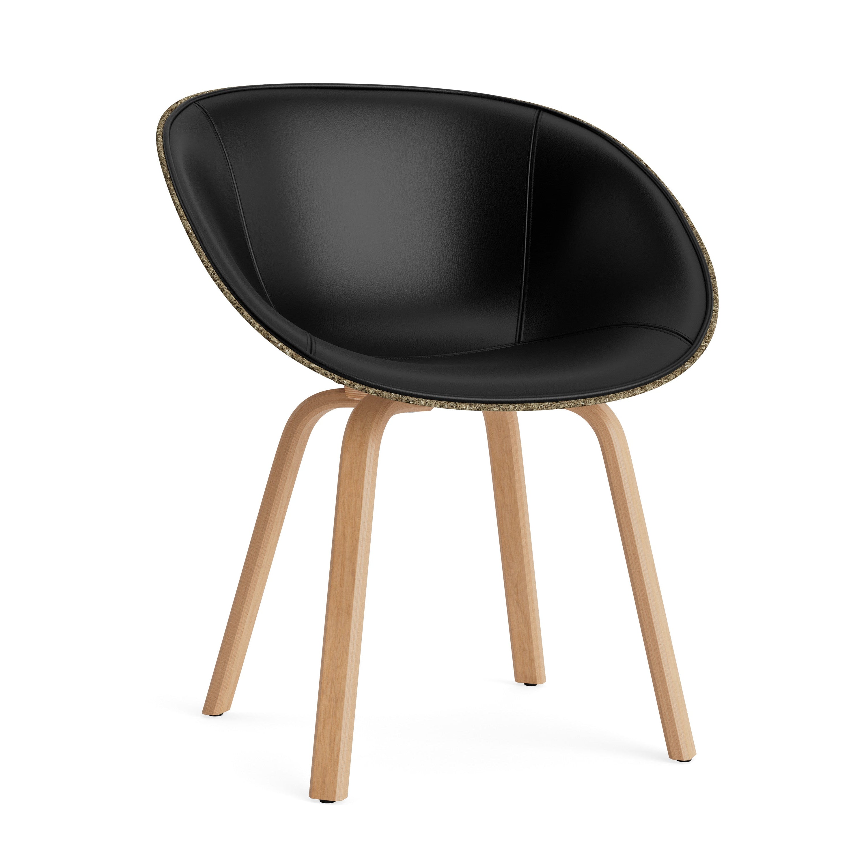 Čalúnené kreslo MAT ARMCHAIR zelené so bukovou preglejkou