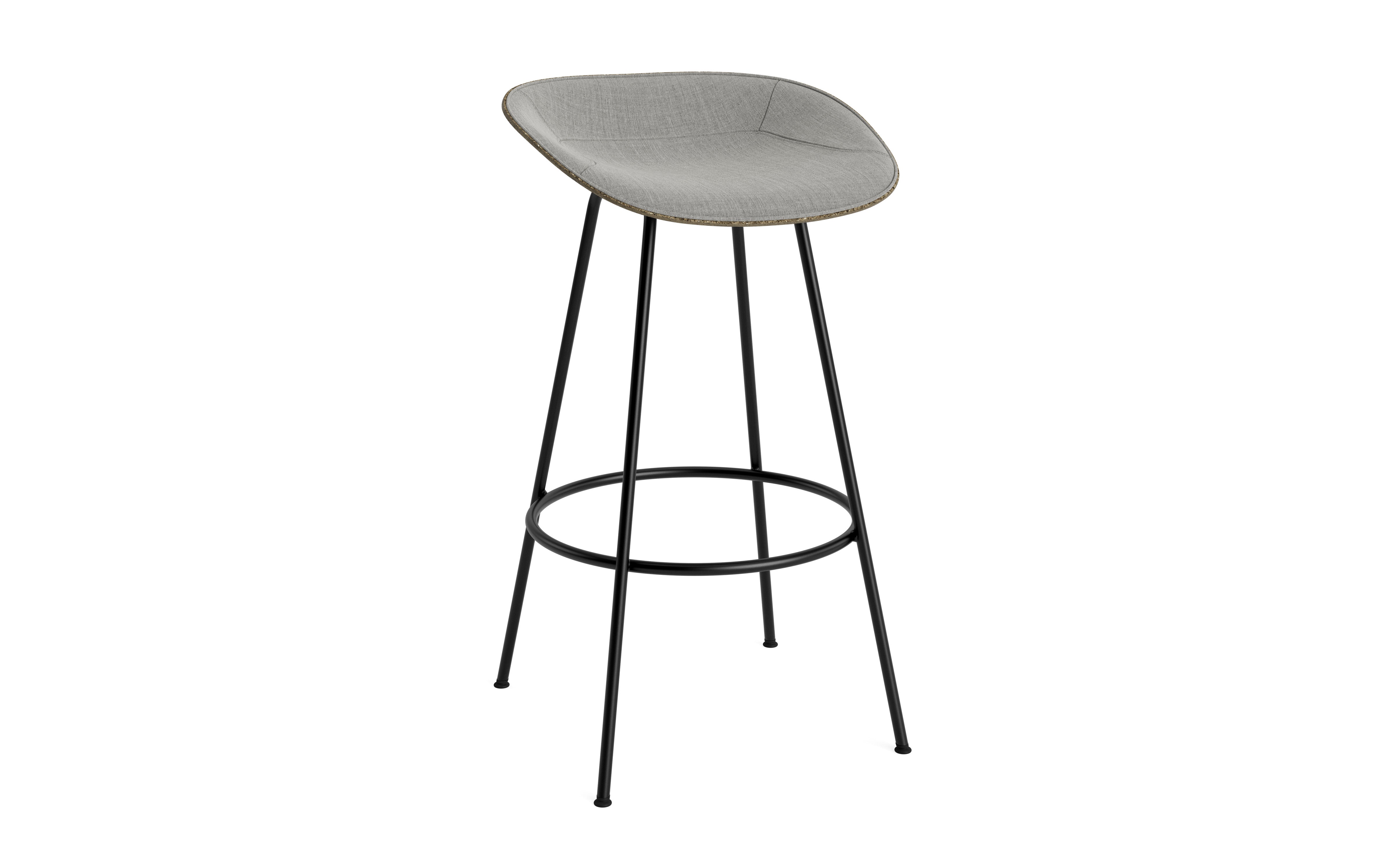 Upholstered green rods with a black base