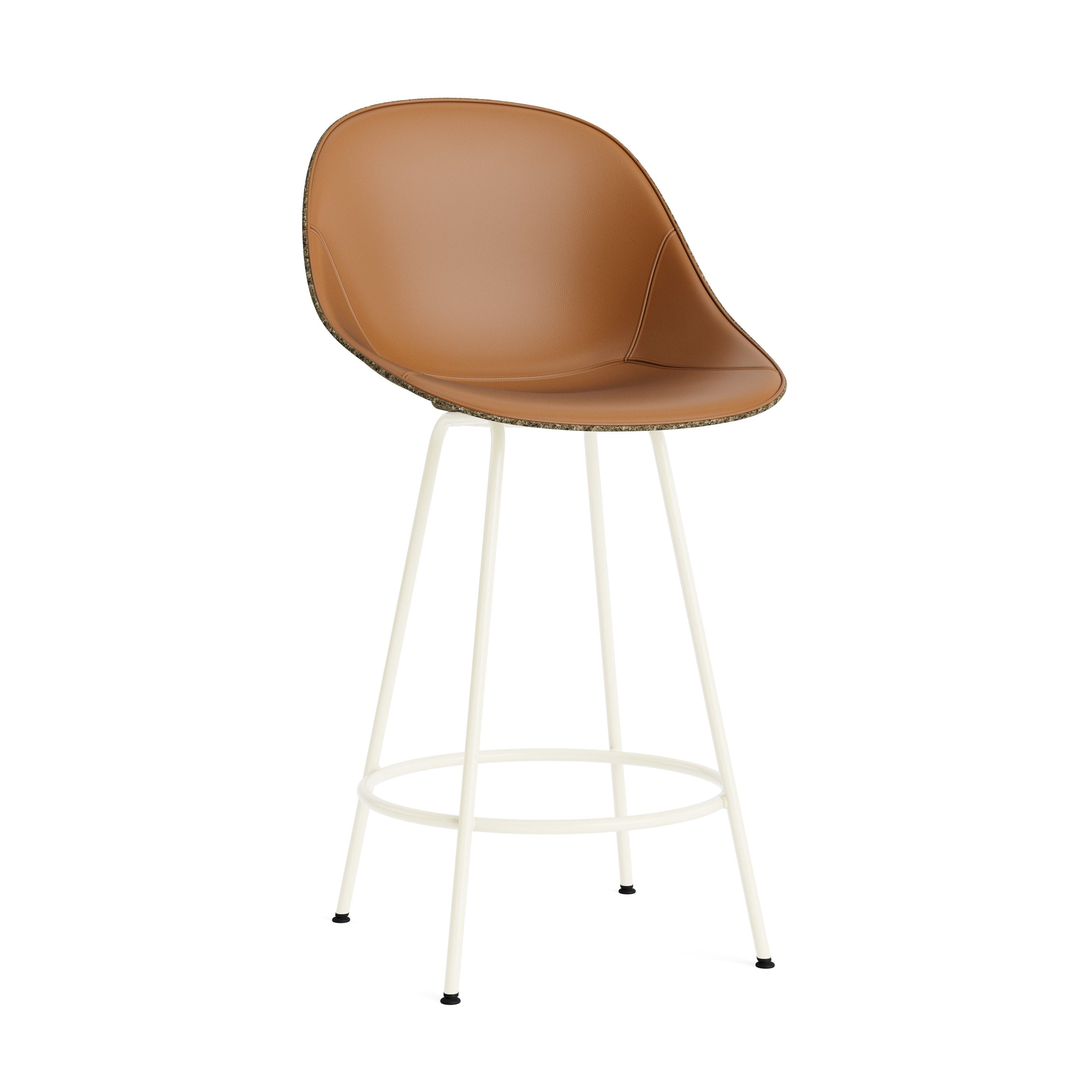 Upholstered bar chair with a back base with a cream base