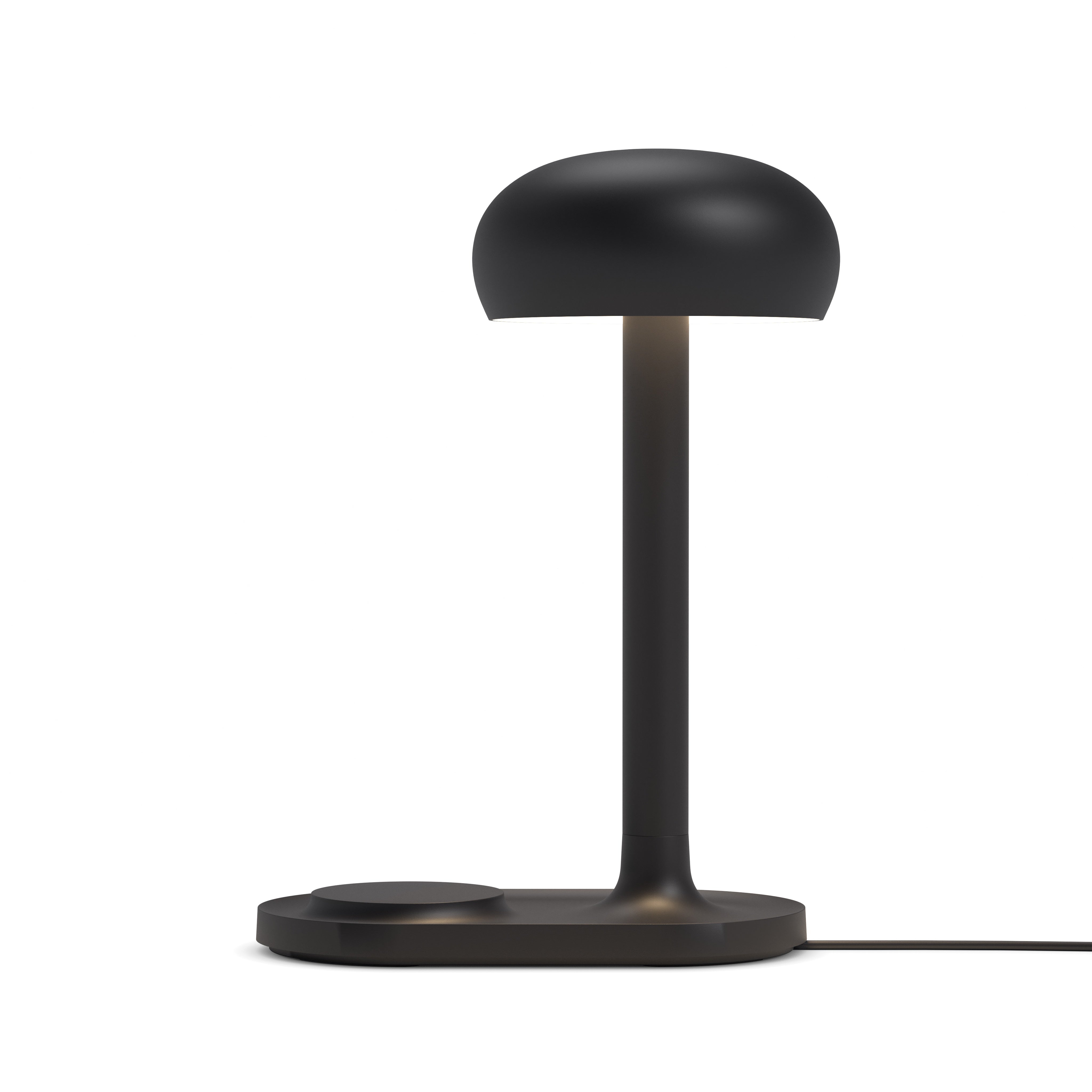 EMENDO black table lamp with wireless charger