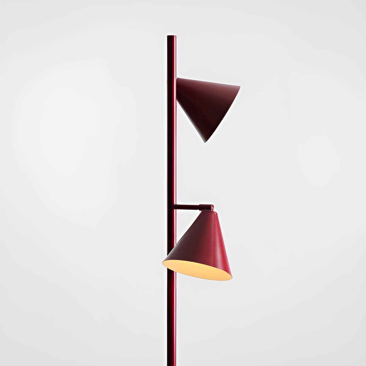 Duo red floor lamp
