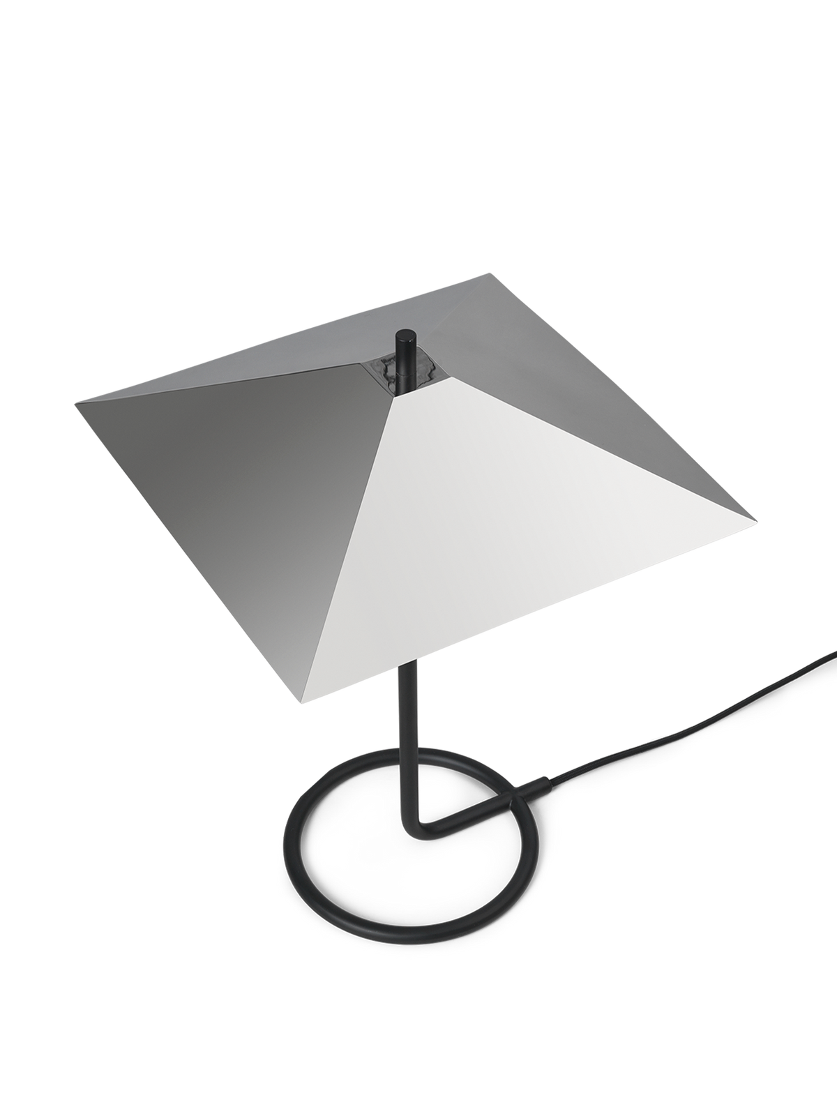 Lampa stołowa FILO SQUARE czarny z polerowaną stalą – ujęcie 3