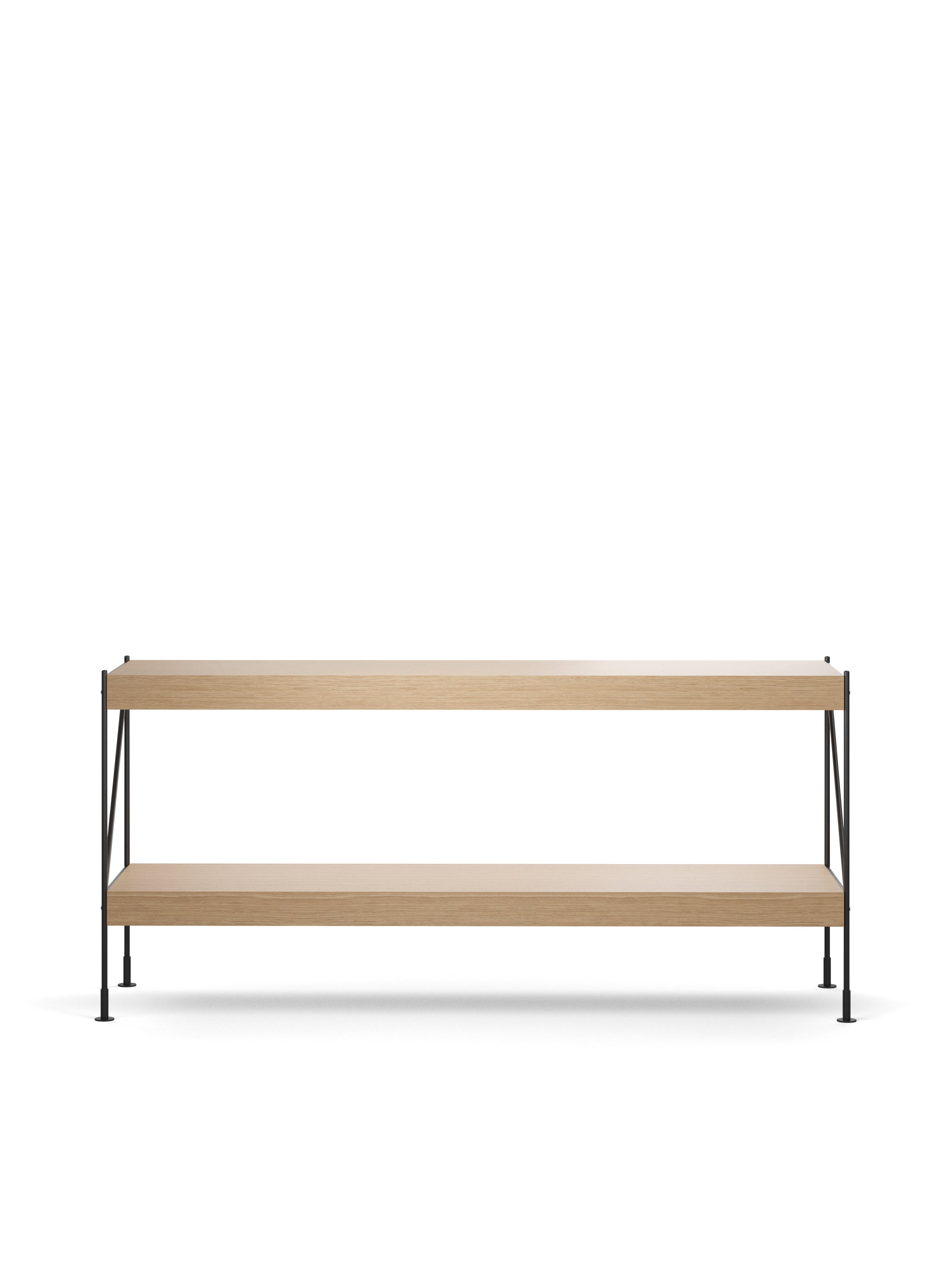 ZET oak wood shelf with black frame