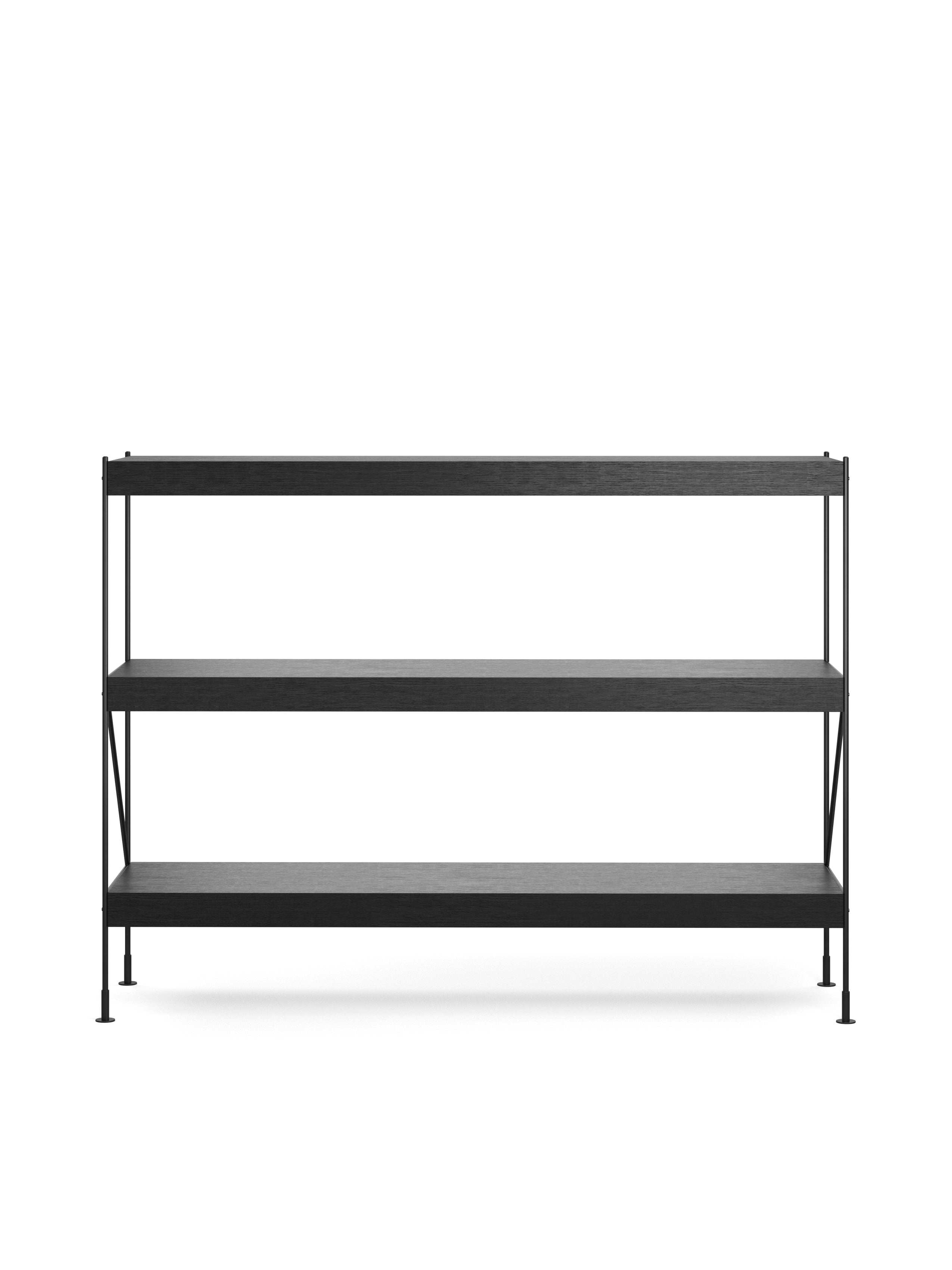 ZET Shelf black oak wood with black frame