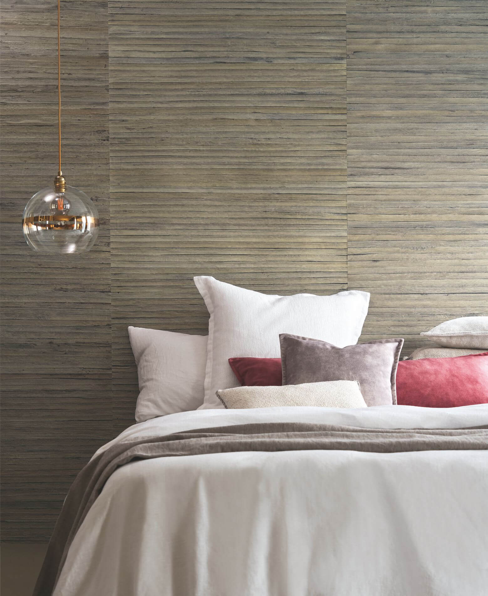 Tapeta prírodná štruktúrna z listov paliem BURI - GRIS BLEUTE šedá