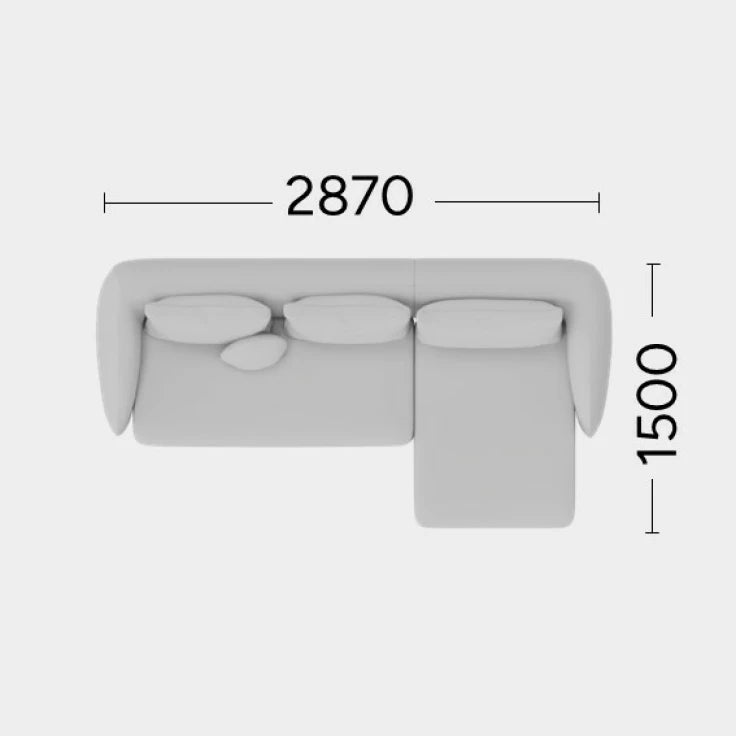 Pohovka pravostranná NANI čalúnená