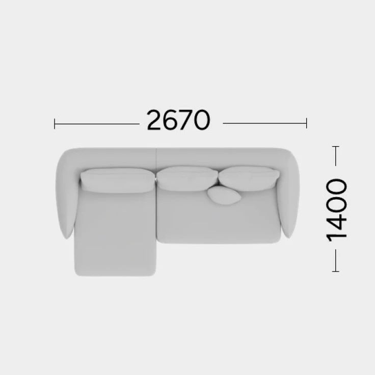 Left -hand corner nani upholstered