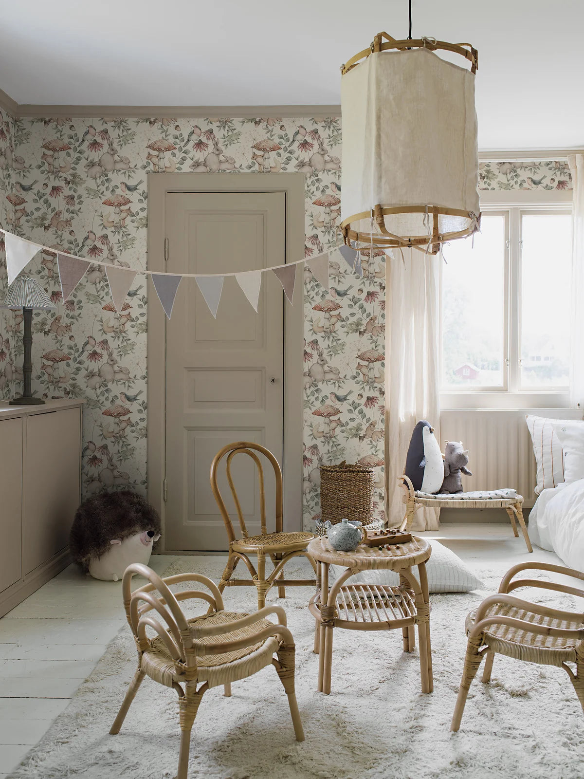 Detská tapeta so zvieracím motívom MINOU béžová