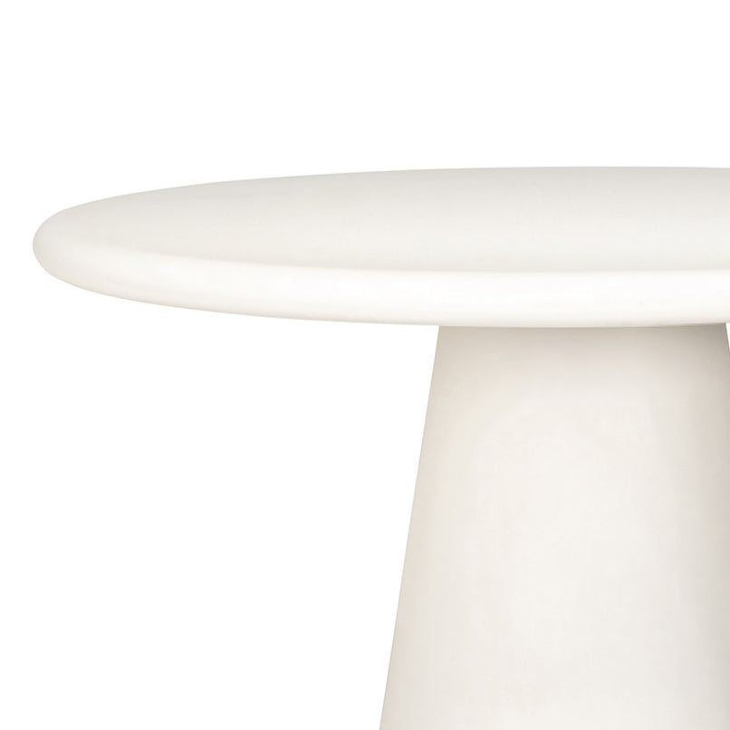BLOOMSTONE white round table