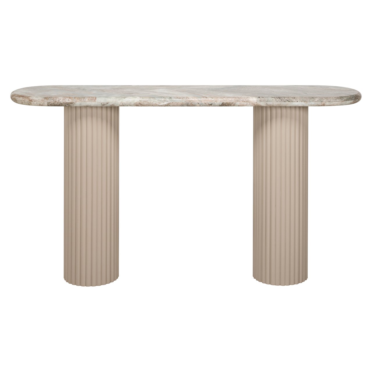 CORONEL console in beige with a marble top