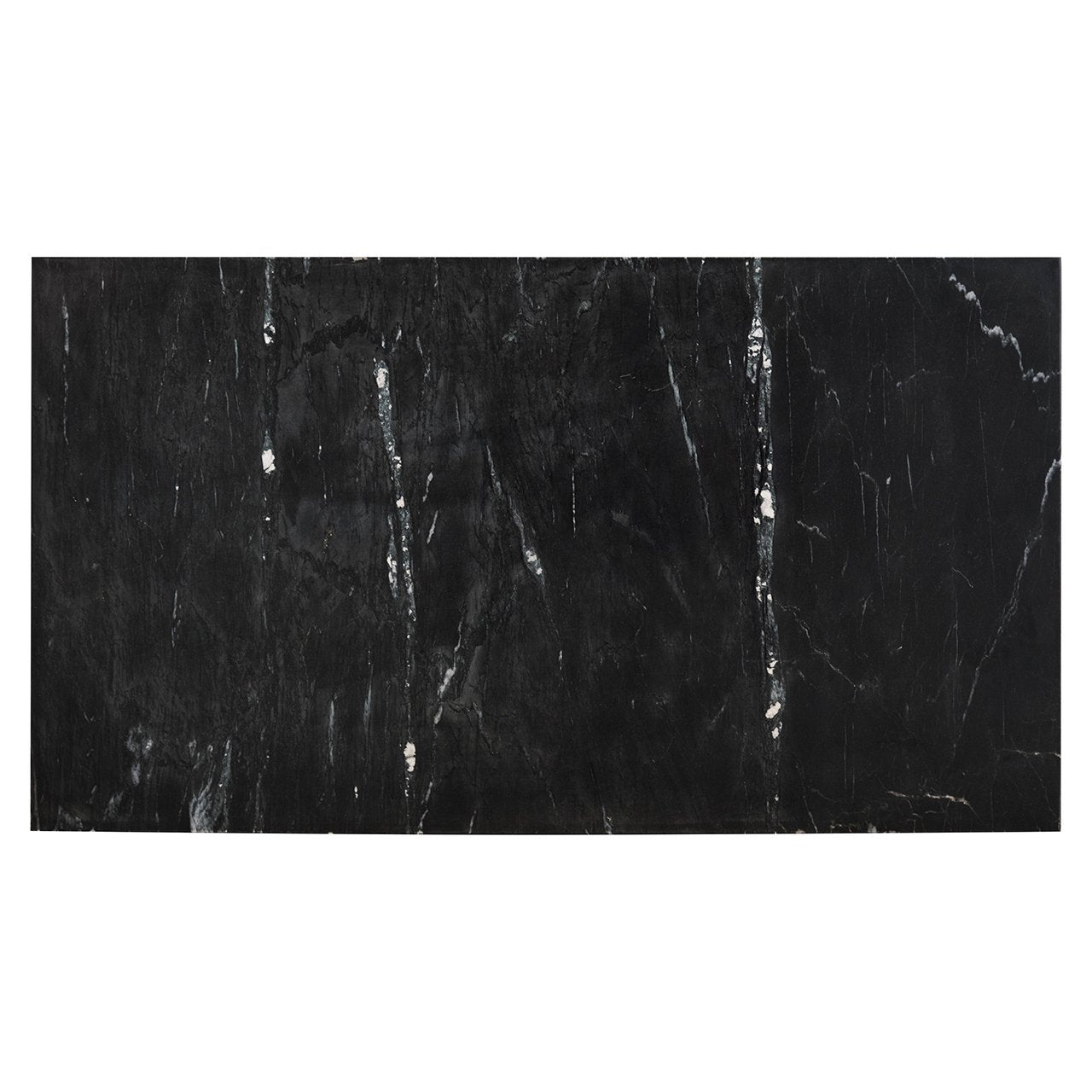 FINSBURY glass-fronted sideboard in antique gold with black marble