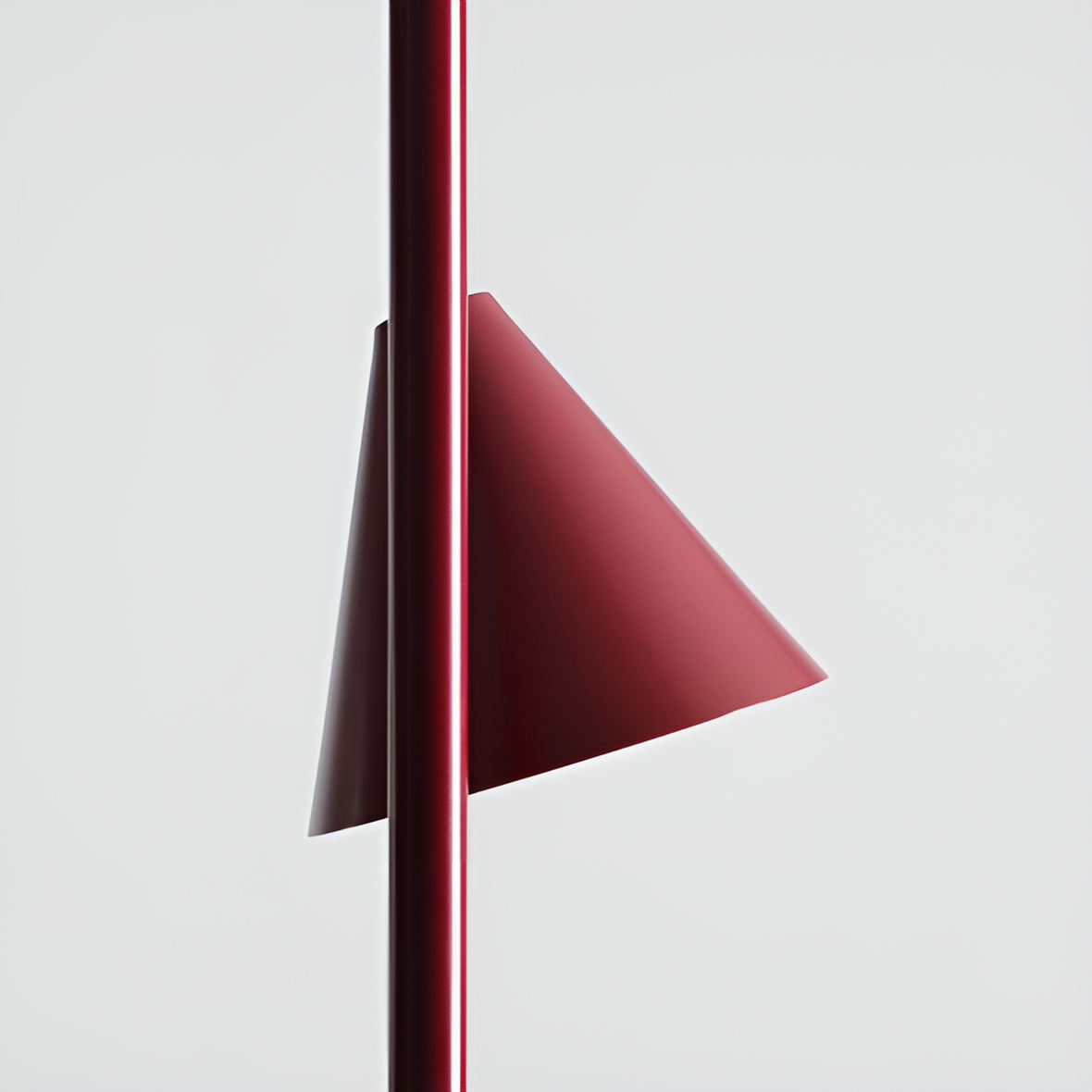 Duo red floor lamp
