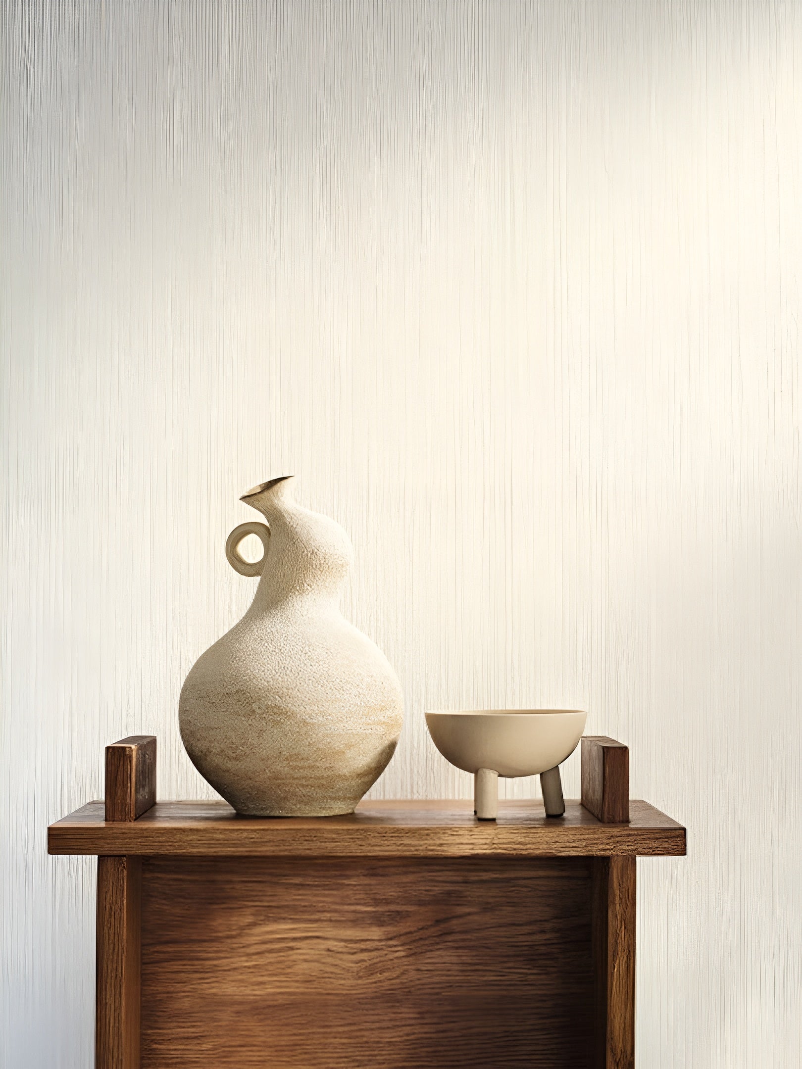 Štruktúrová textilná tapeta napodobňujúca kôru TOGIAN - BLANC zlomená biela