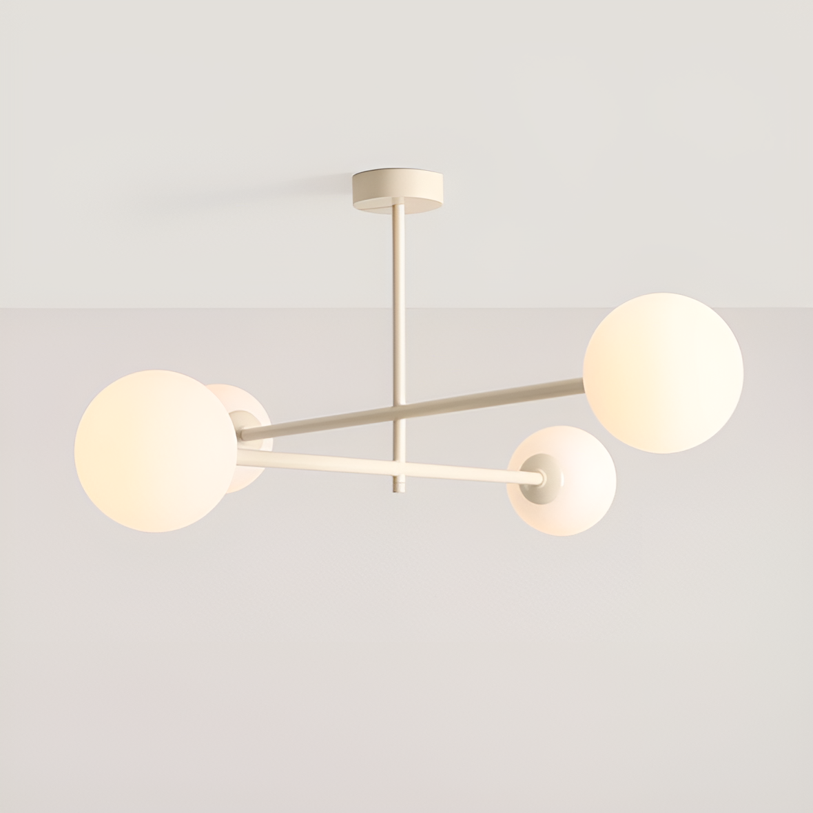 Four-point ceiling lamp PINNE QUATRO cream