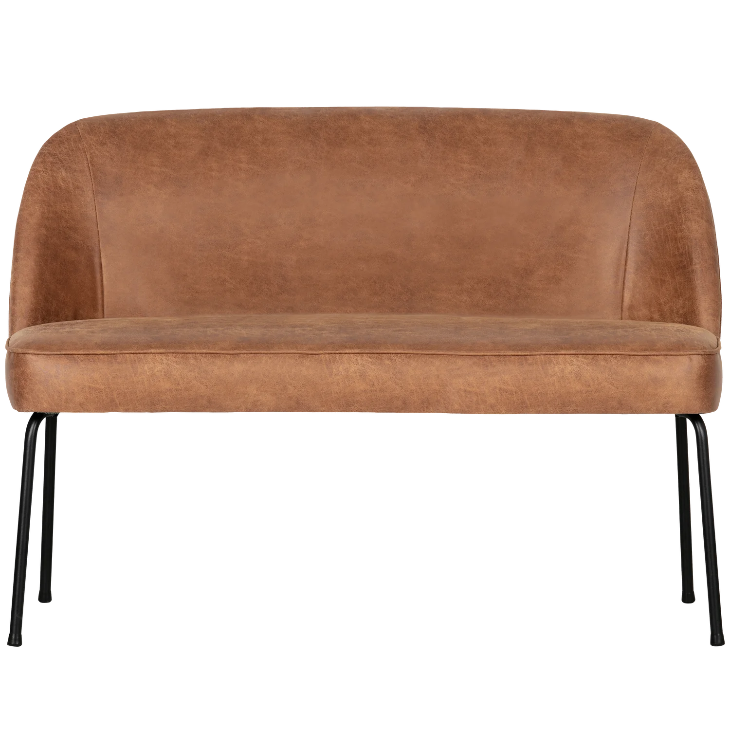 Cognac Vogue leather bench