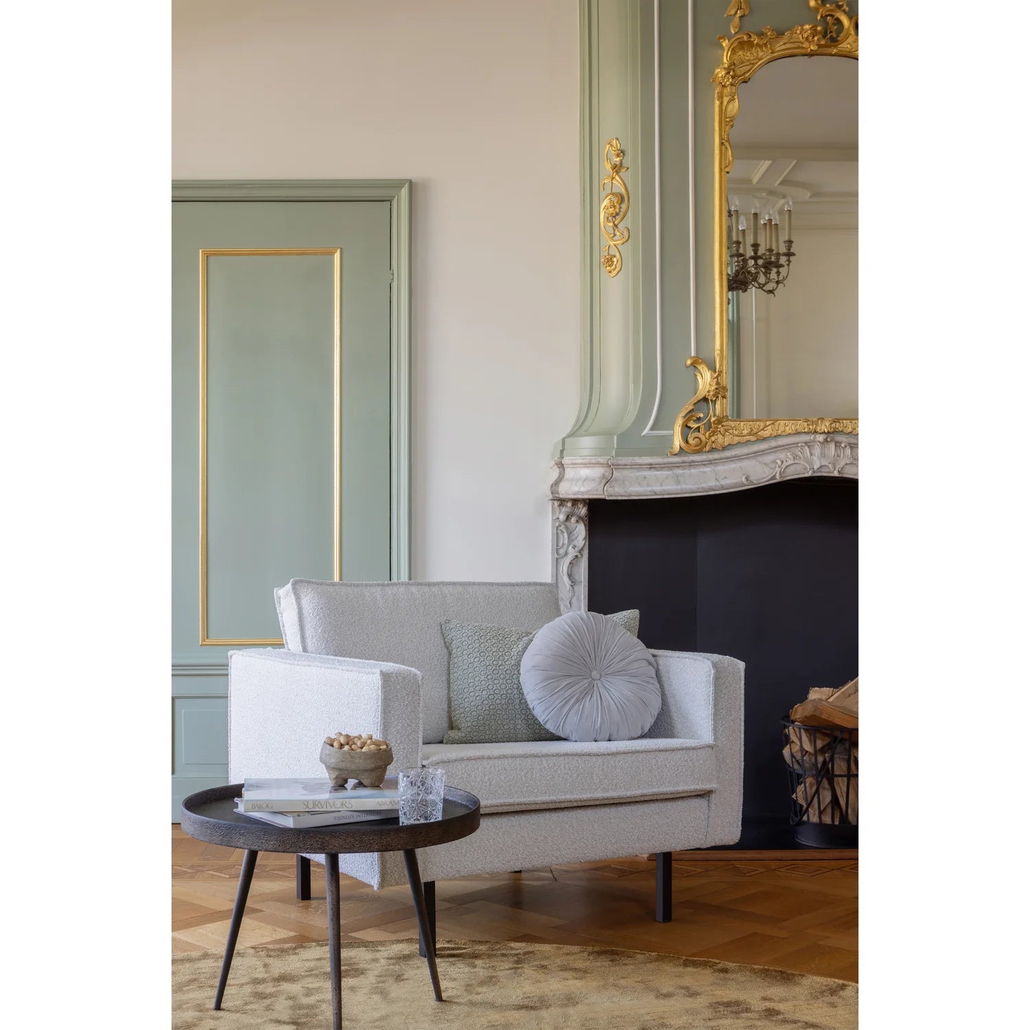 Fotel RODEO béžový bouclé