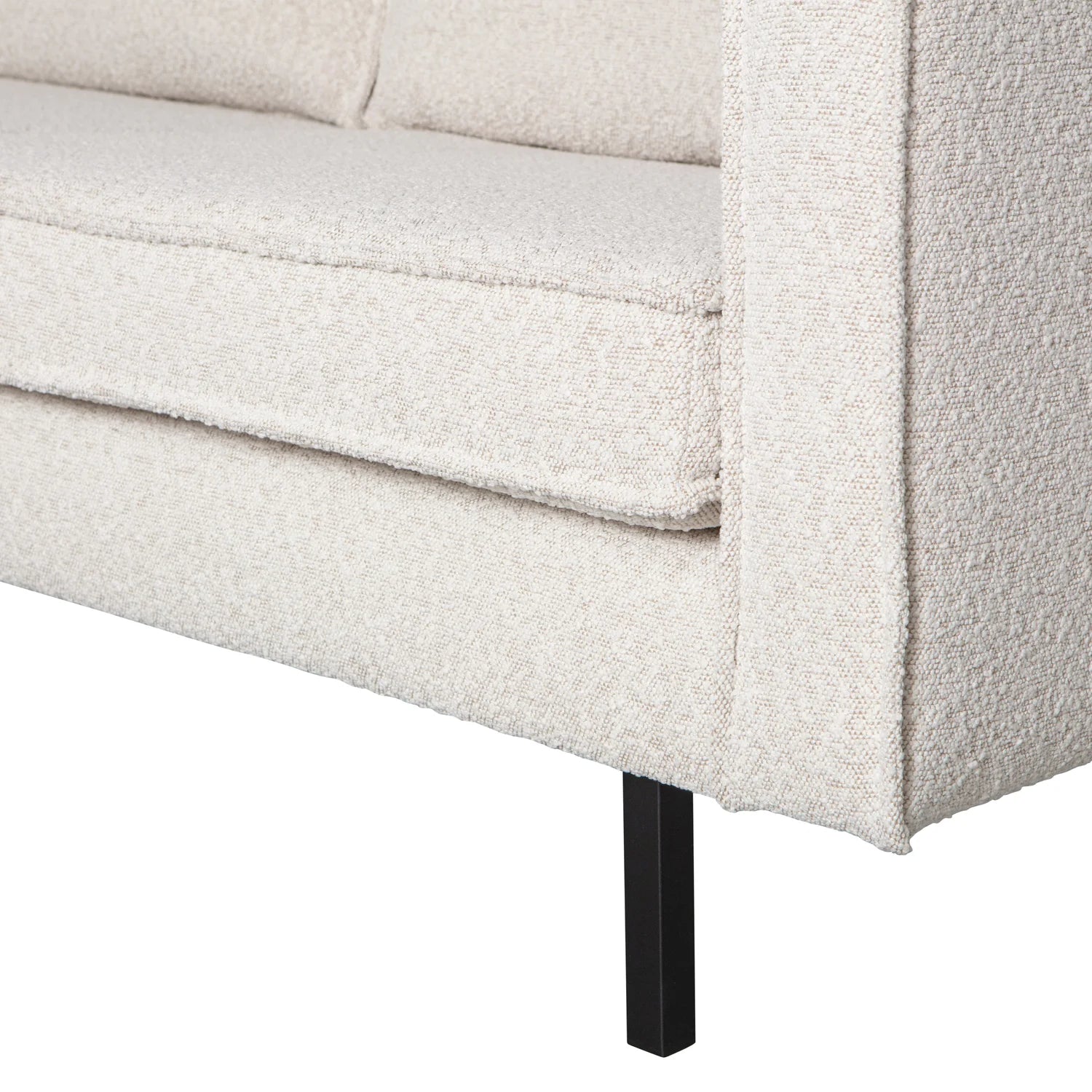 Left -sided corner sofa Rodeo cream bouclé
