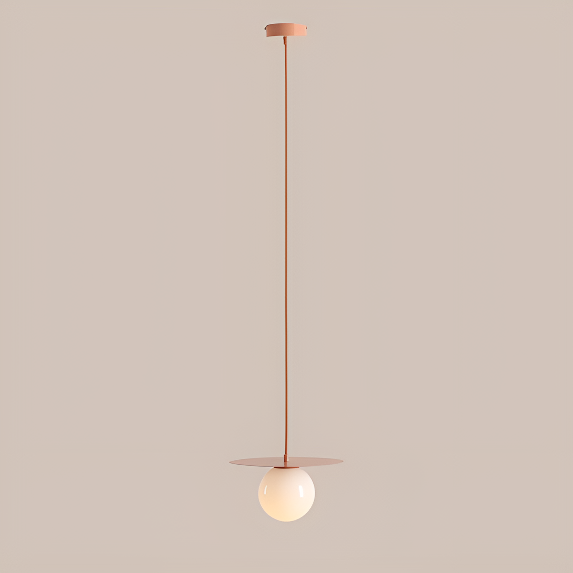 Závesná lampa LOOP koralová