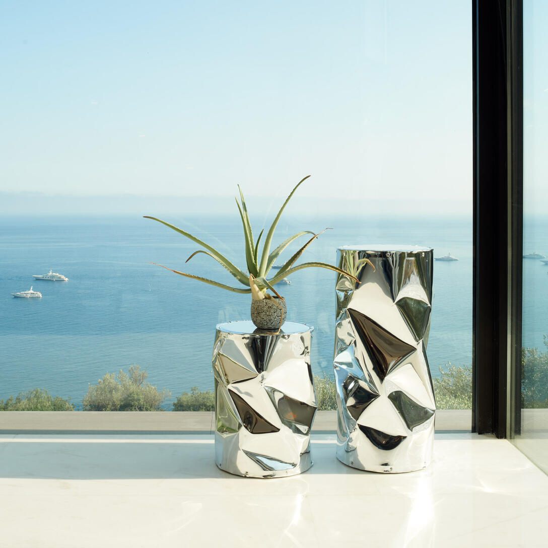 Stolička TAB.U strieborná