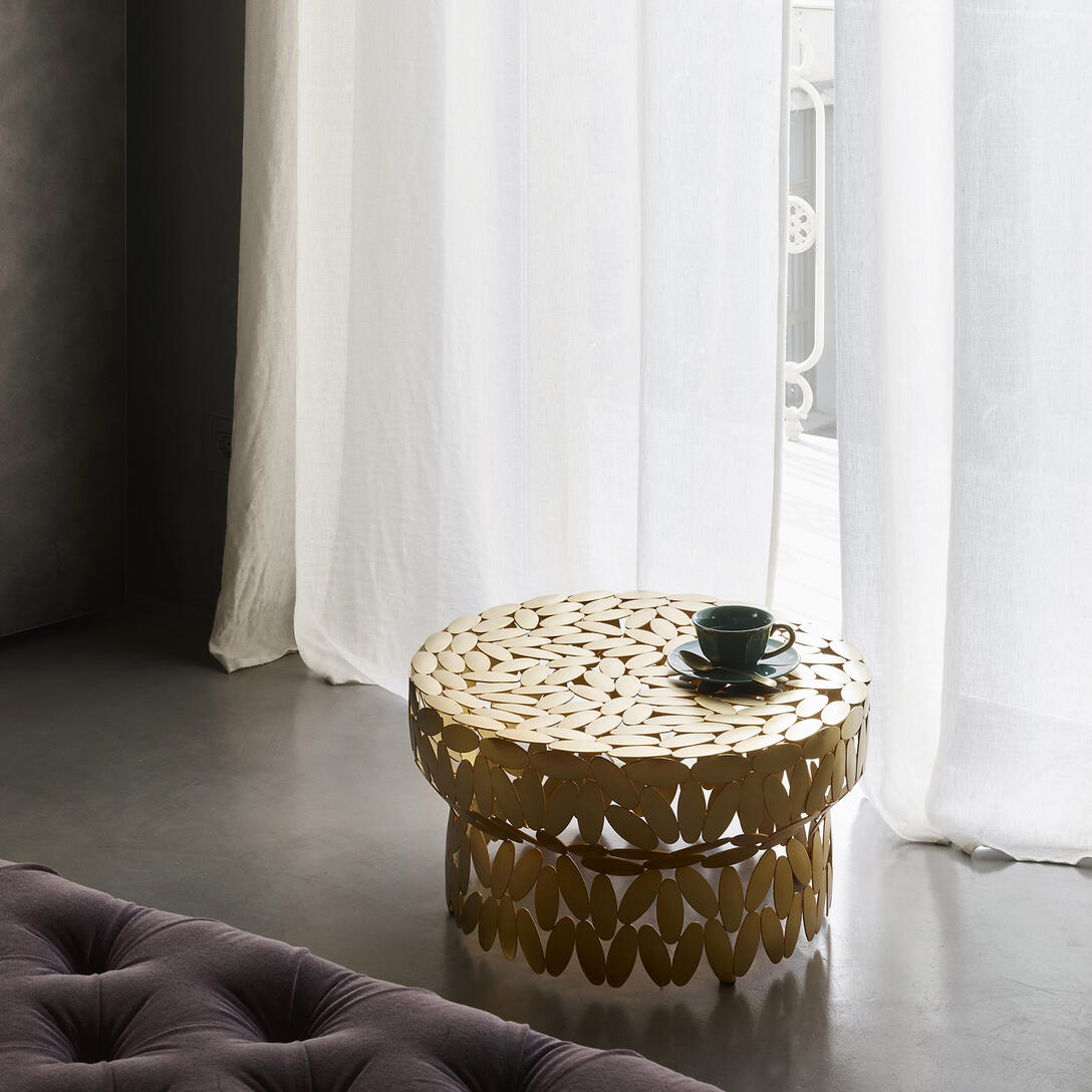 Strieborný konferenčný stolík FOLIAE