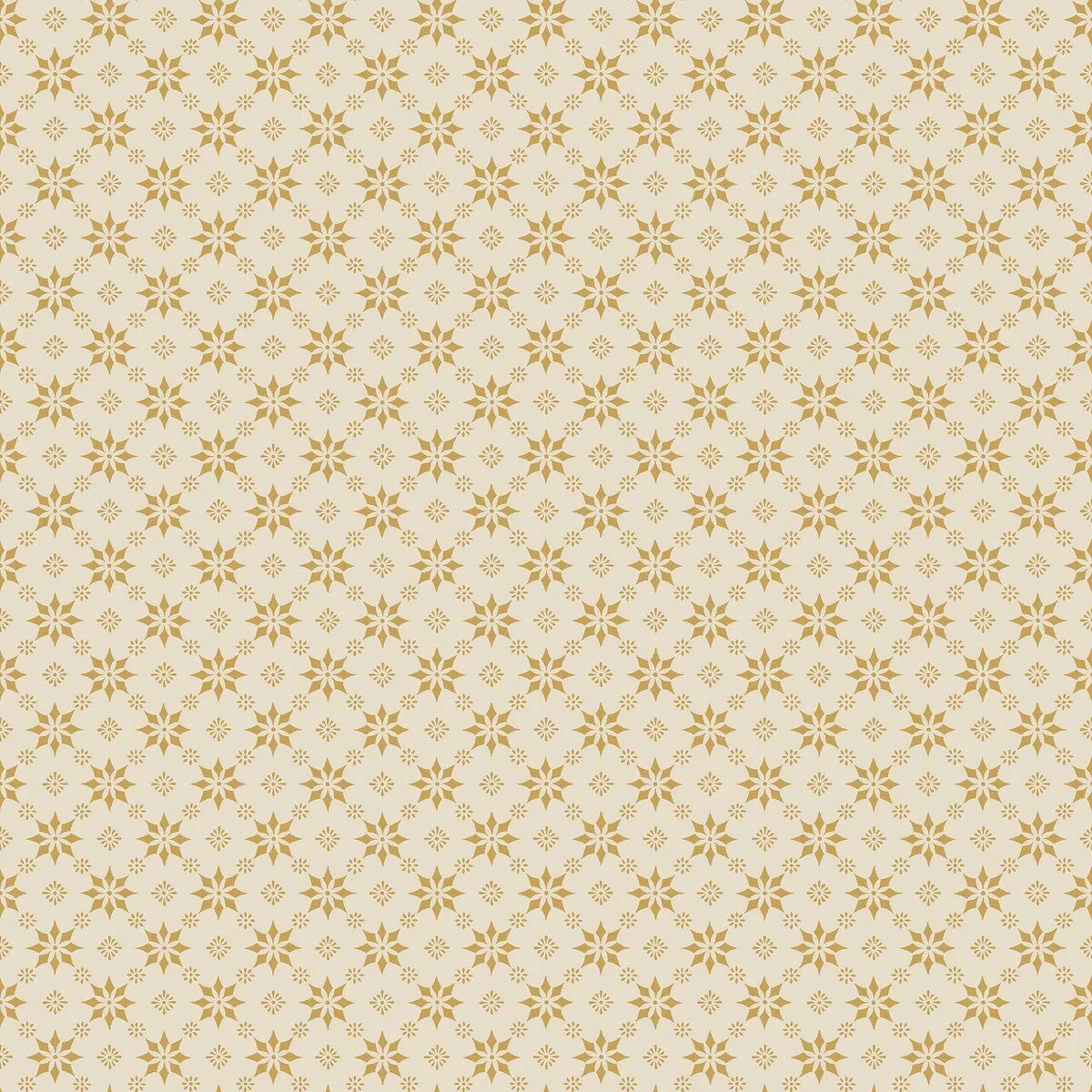 Paper non-woven wallpaper with geometric pattern STELLA light beige with yellow