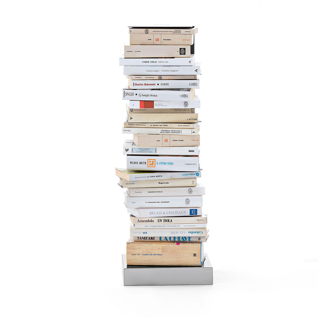 Regál PTOLOMEO ORIGINAL biely so železnou základňou