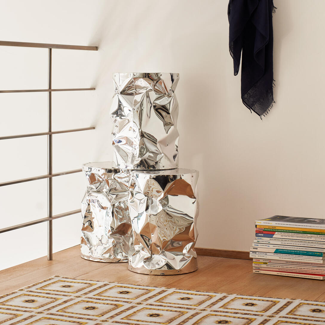 Stolička TAB.U strieborná