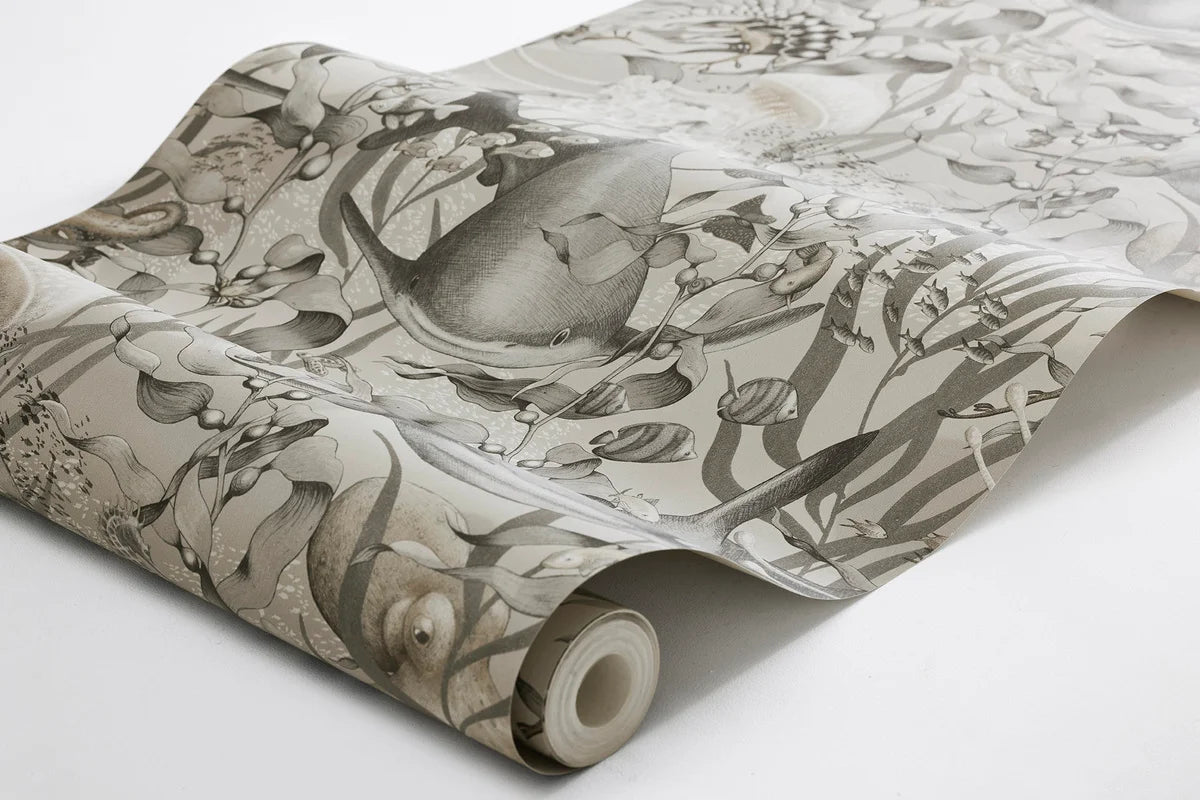 Detská tapeta s motívom morských zvierat PODMORSKÁ MAGIA béžová