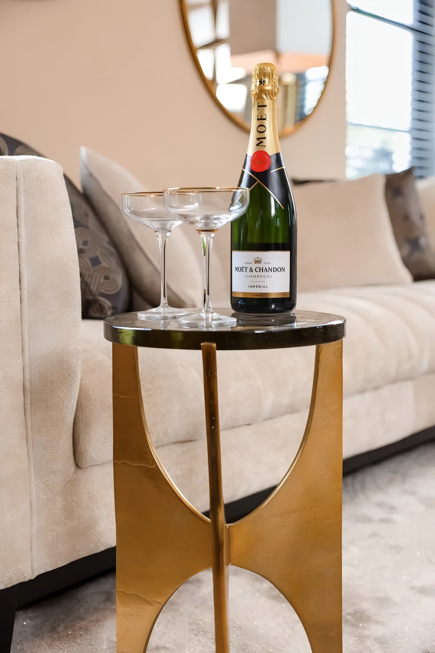 AVERY gold side table