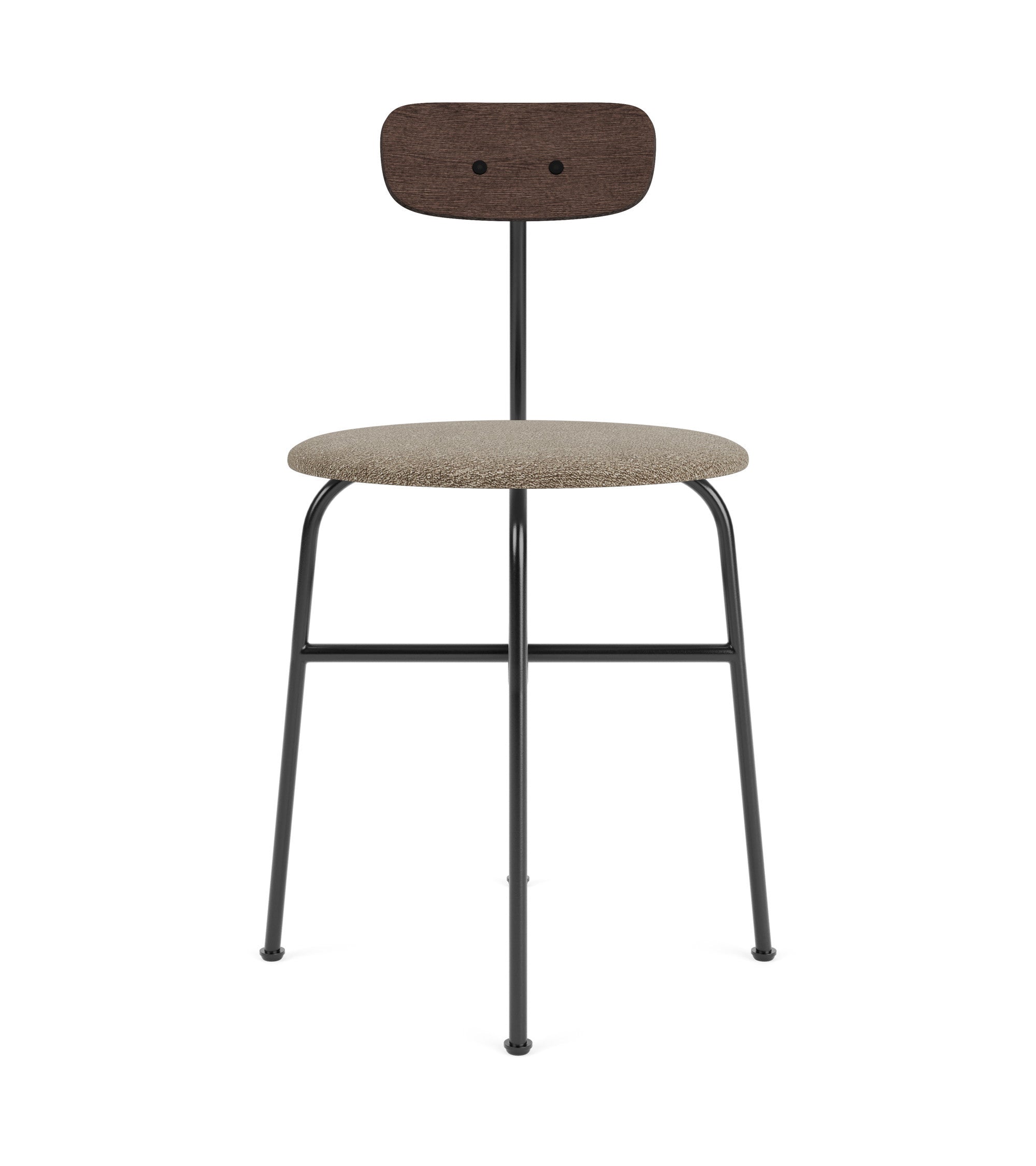 Stolička AFTEROOM tmavý dubový dyha s béžovým čalúneným sedadlom