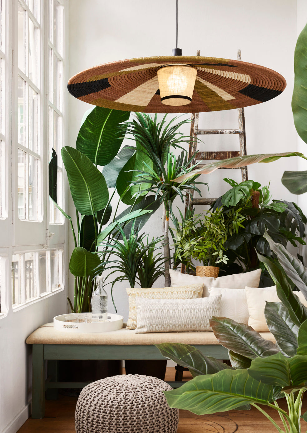 Závesná lampa PARROT hnedá