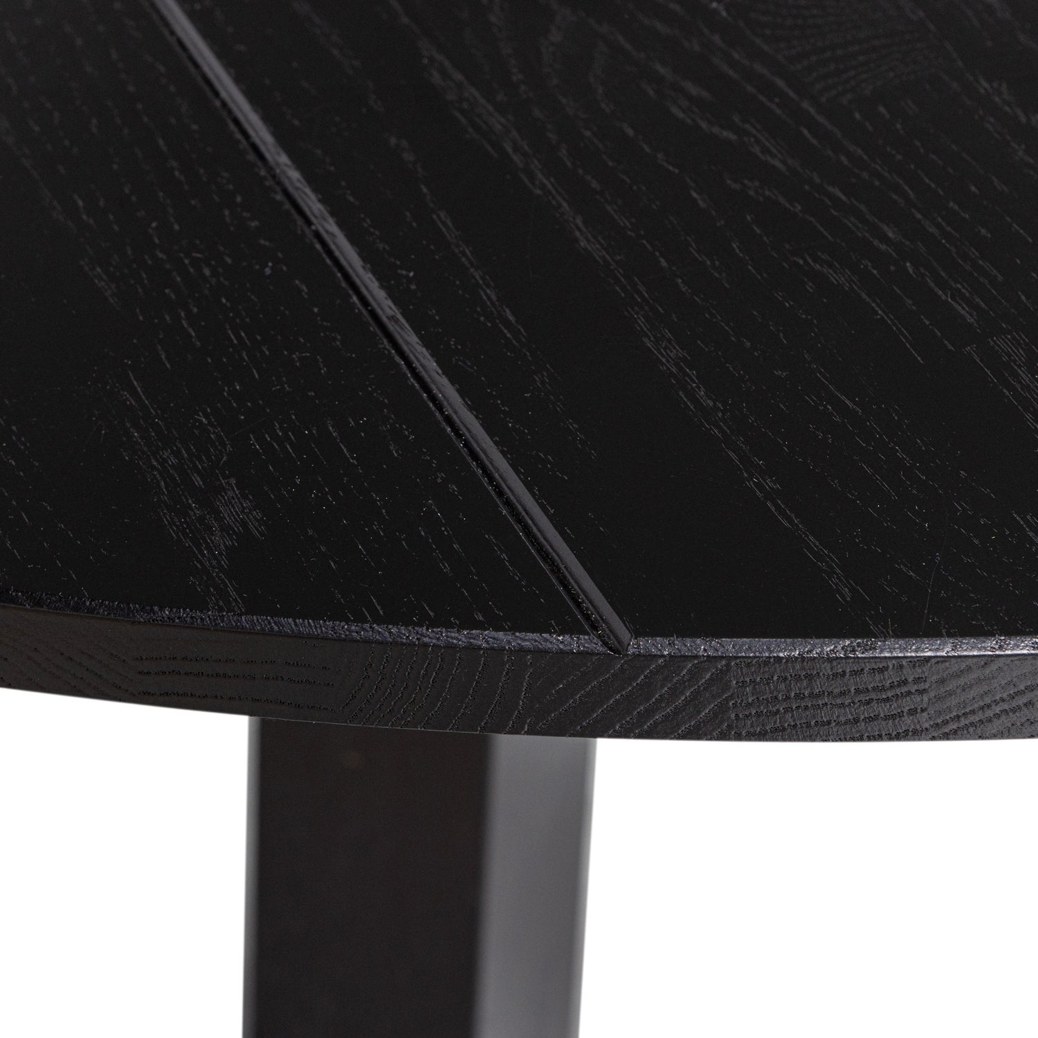 Okrúhly stôl RHONDA TRIO čierne dubové drevo