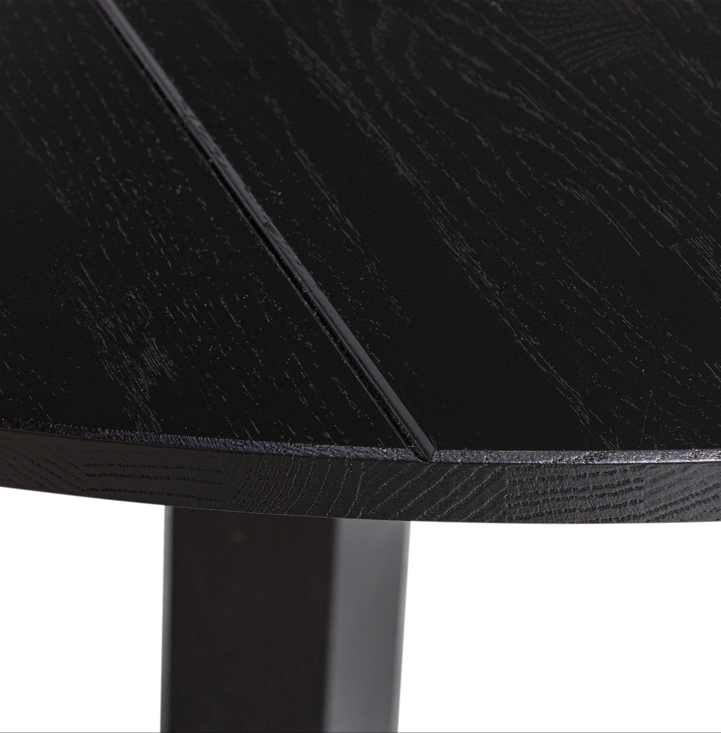 Rhonda round table black oak wood