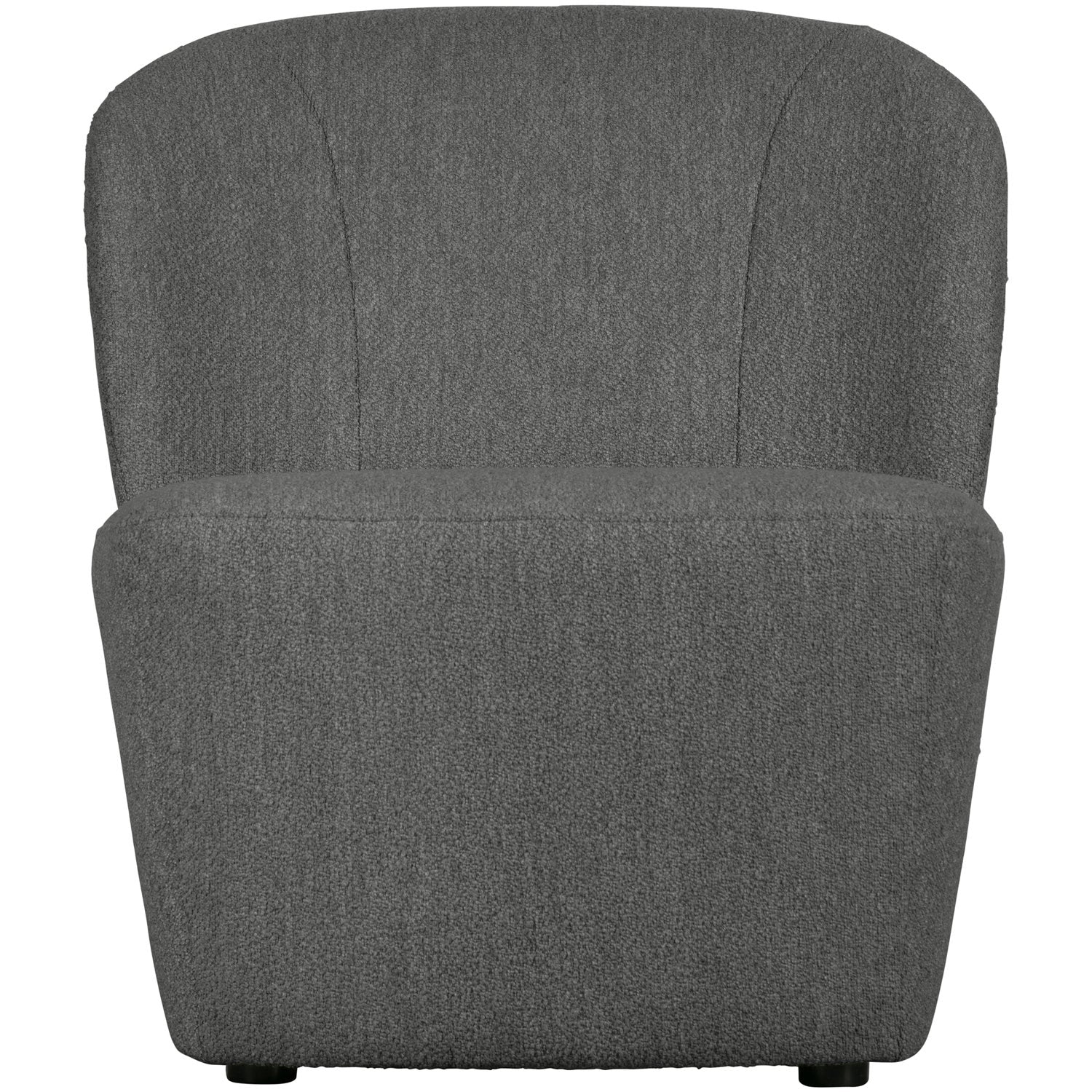 Fotel LOFTY tmavosivý bouclé