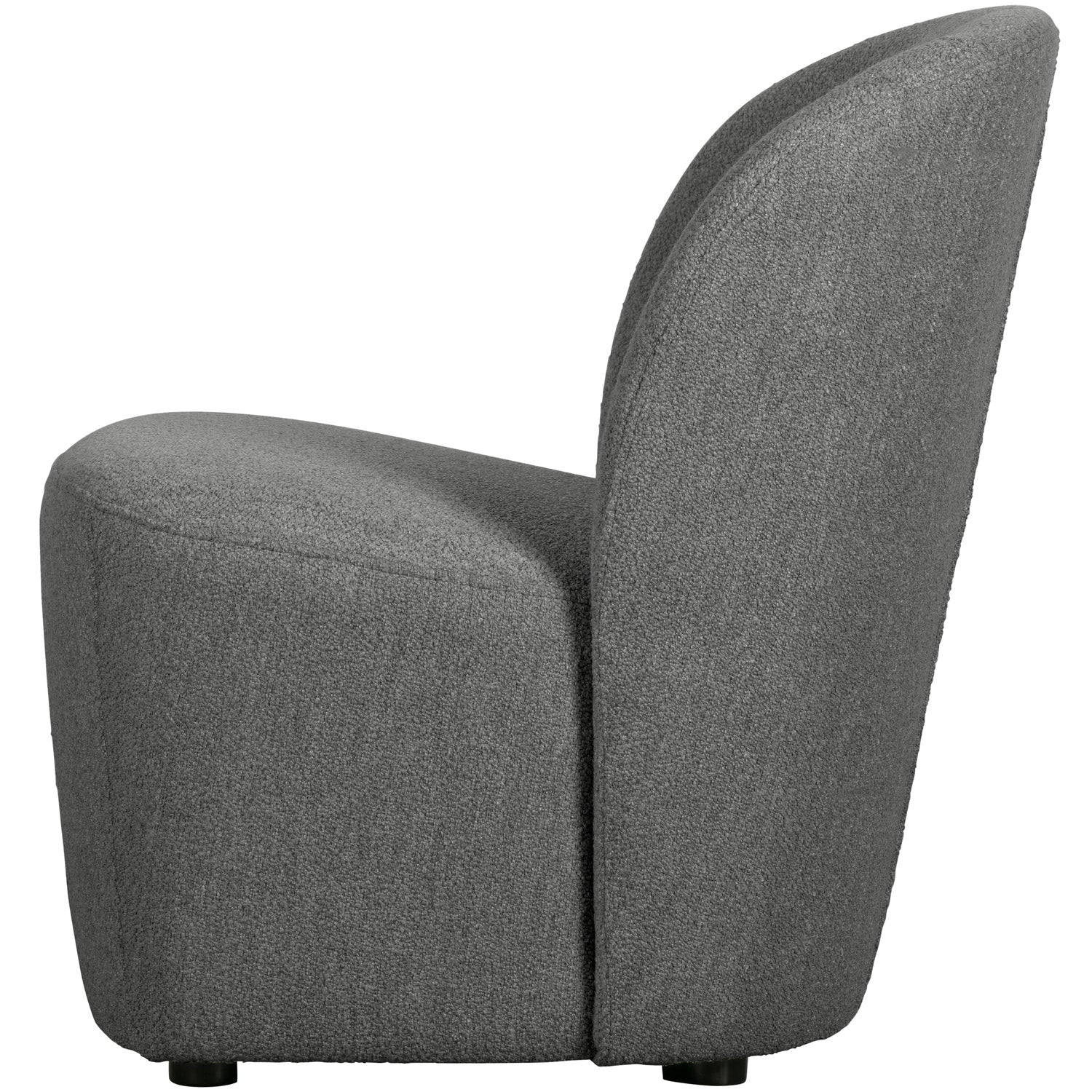 Fotel LOFTY tmavosivý bouclé