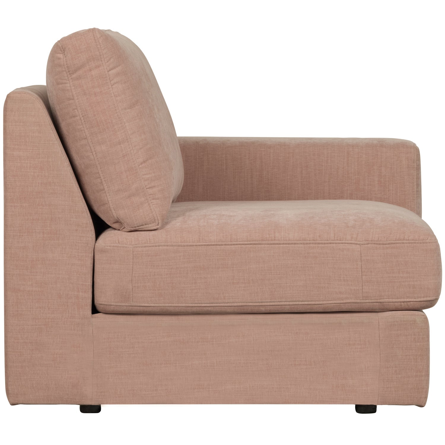 Sofa FAMILY - pravý modul koncový ružový