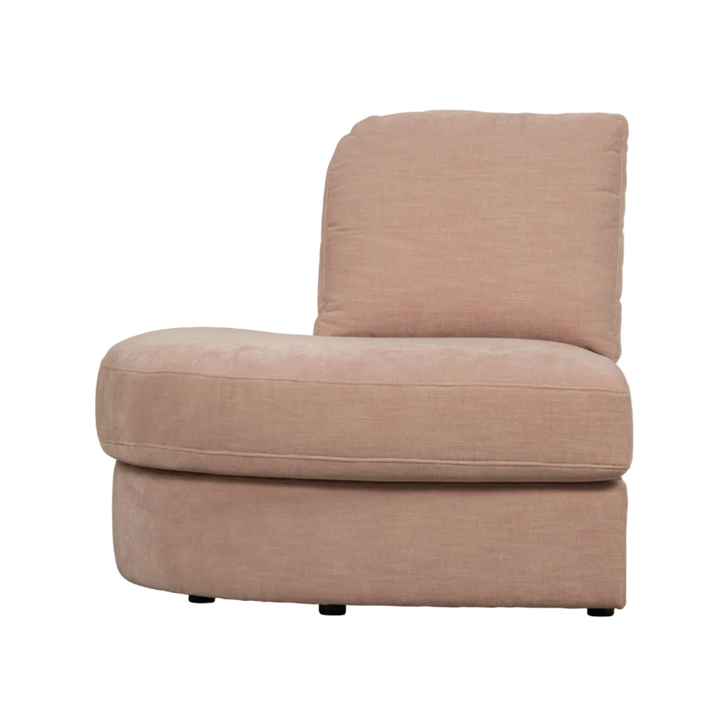Sofa FAMILY - otvorený modul ľavostranný ružový