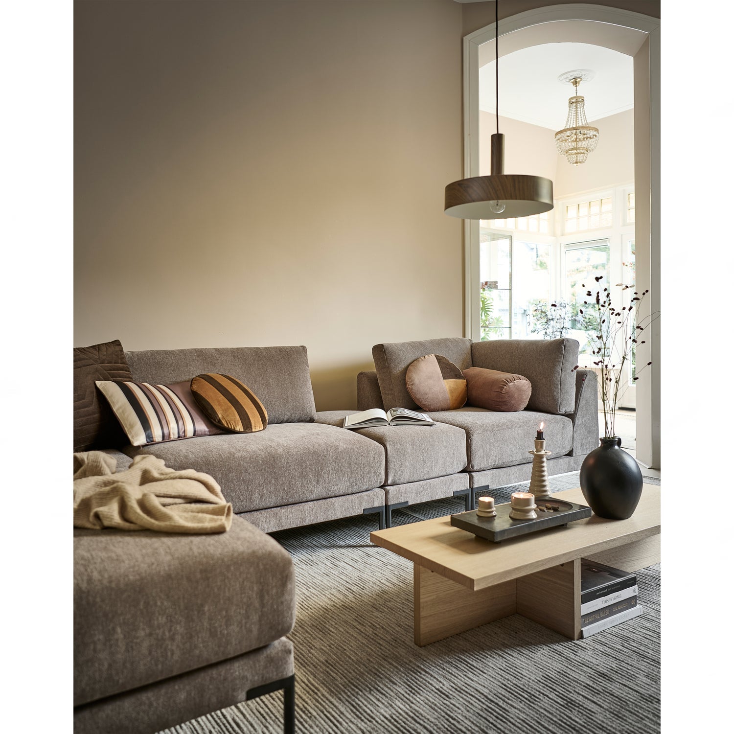 Sofa COUPLE - rohový modul taupe