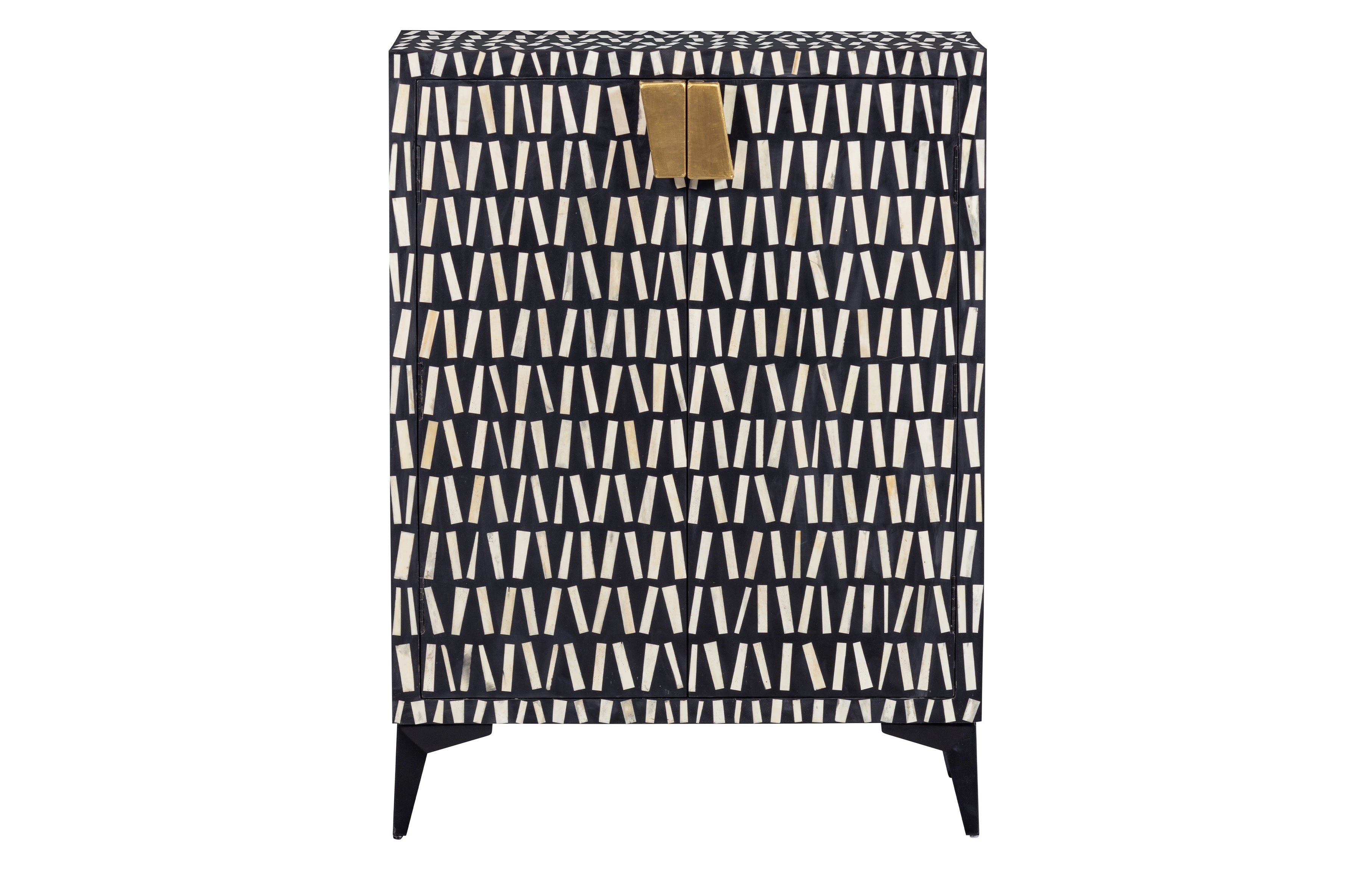 Komoda MENNE čierna s bielou