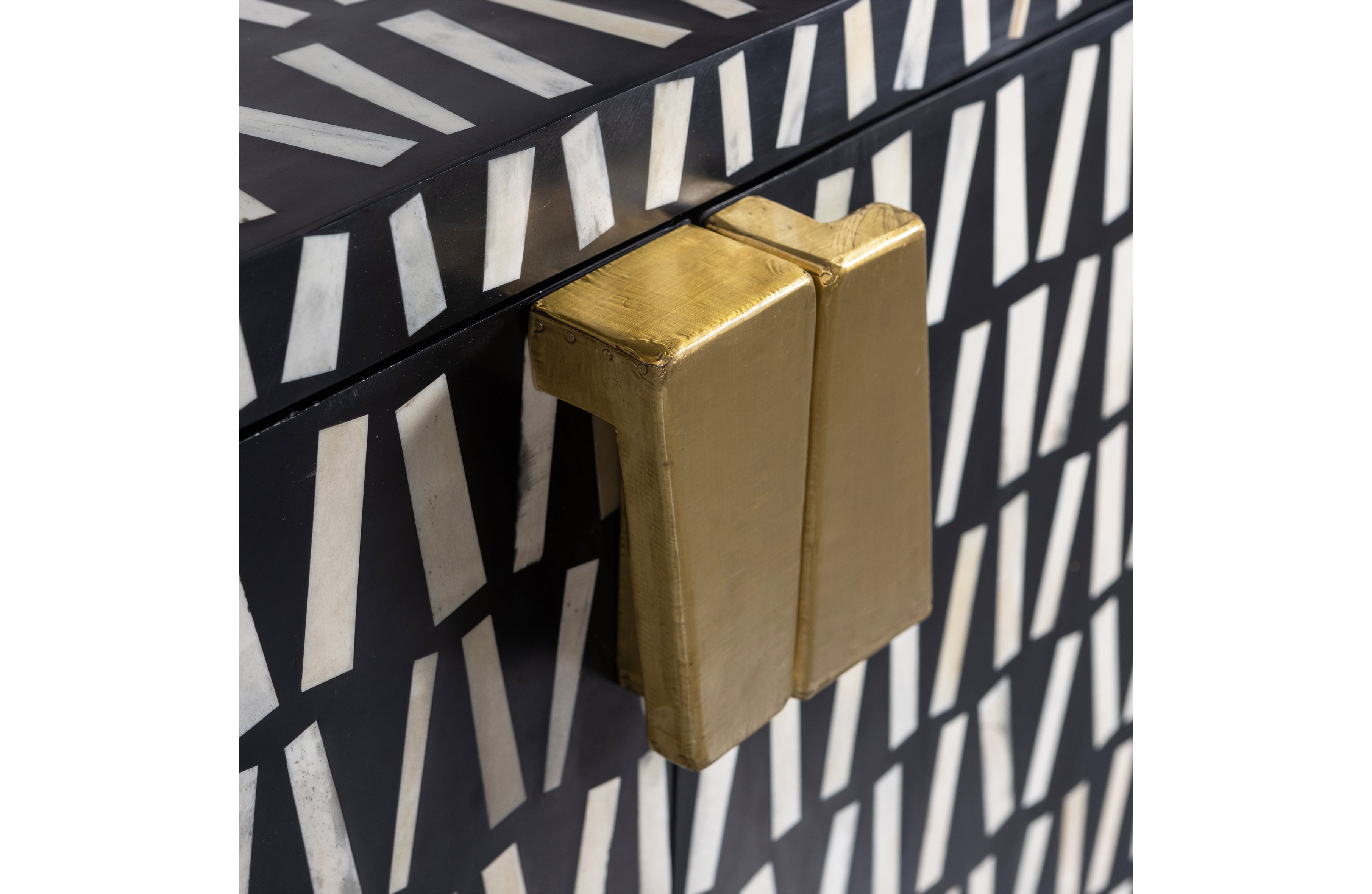 Komoda MENNE čierna s bielou