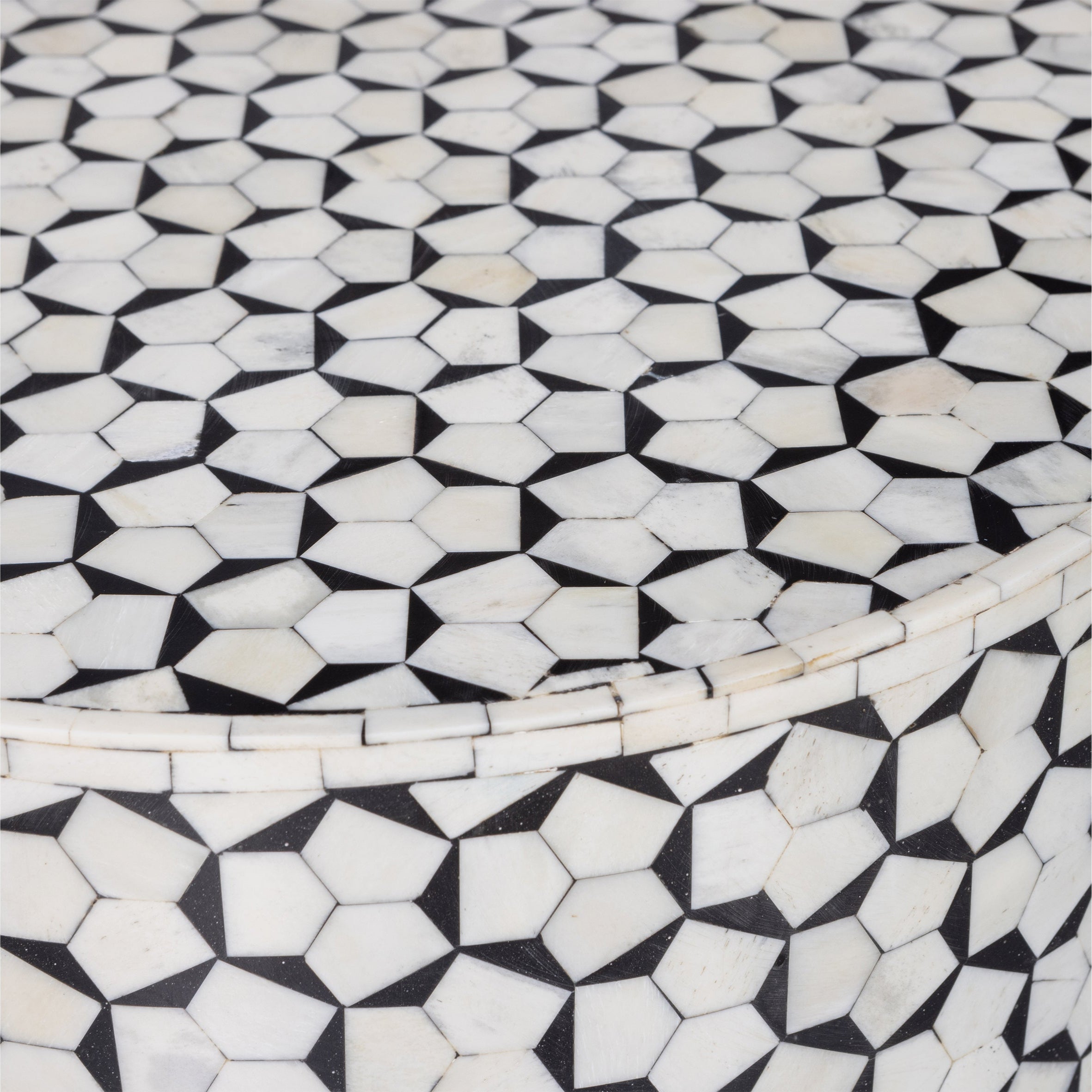 Neva white table with black