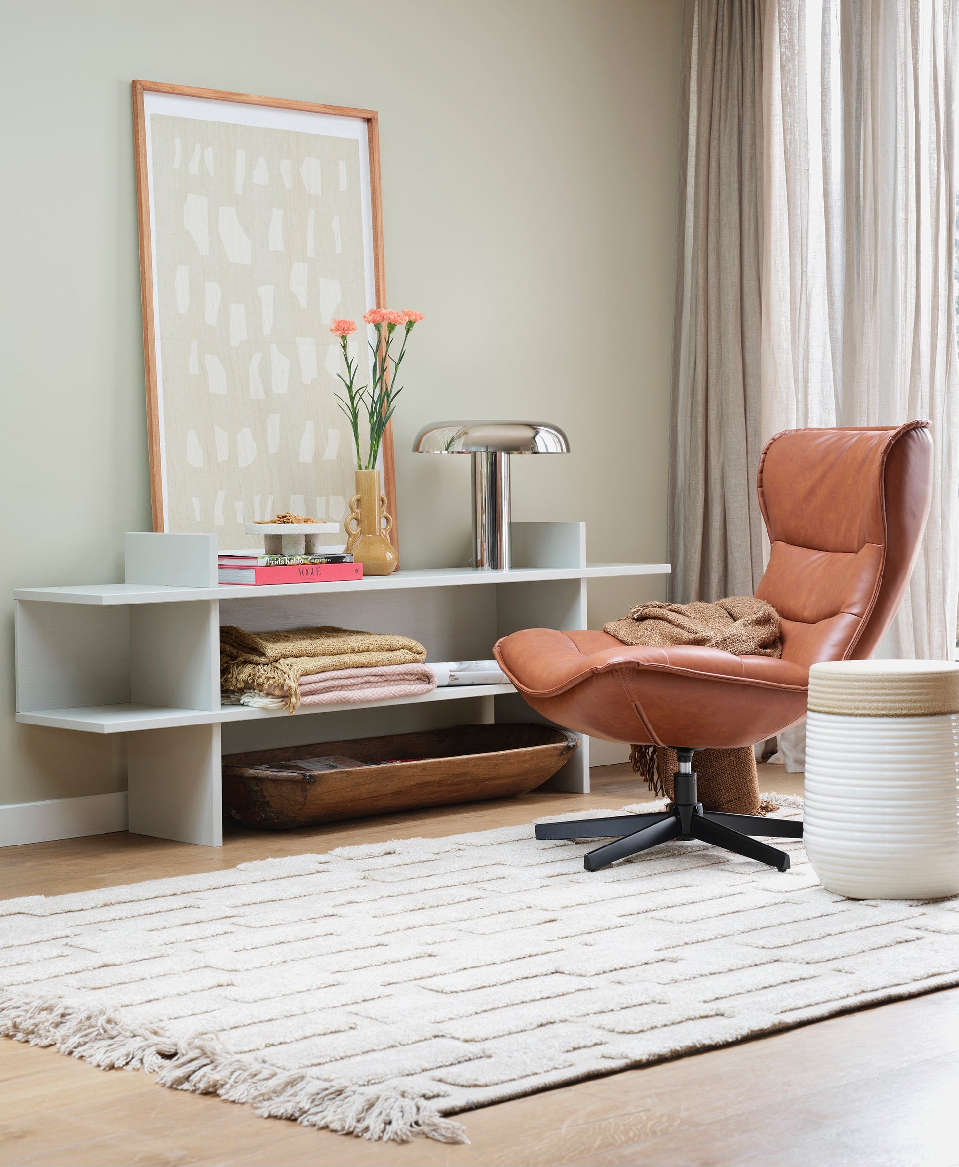 Konzola JANA borovica farbená na šedo