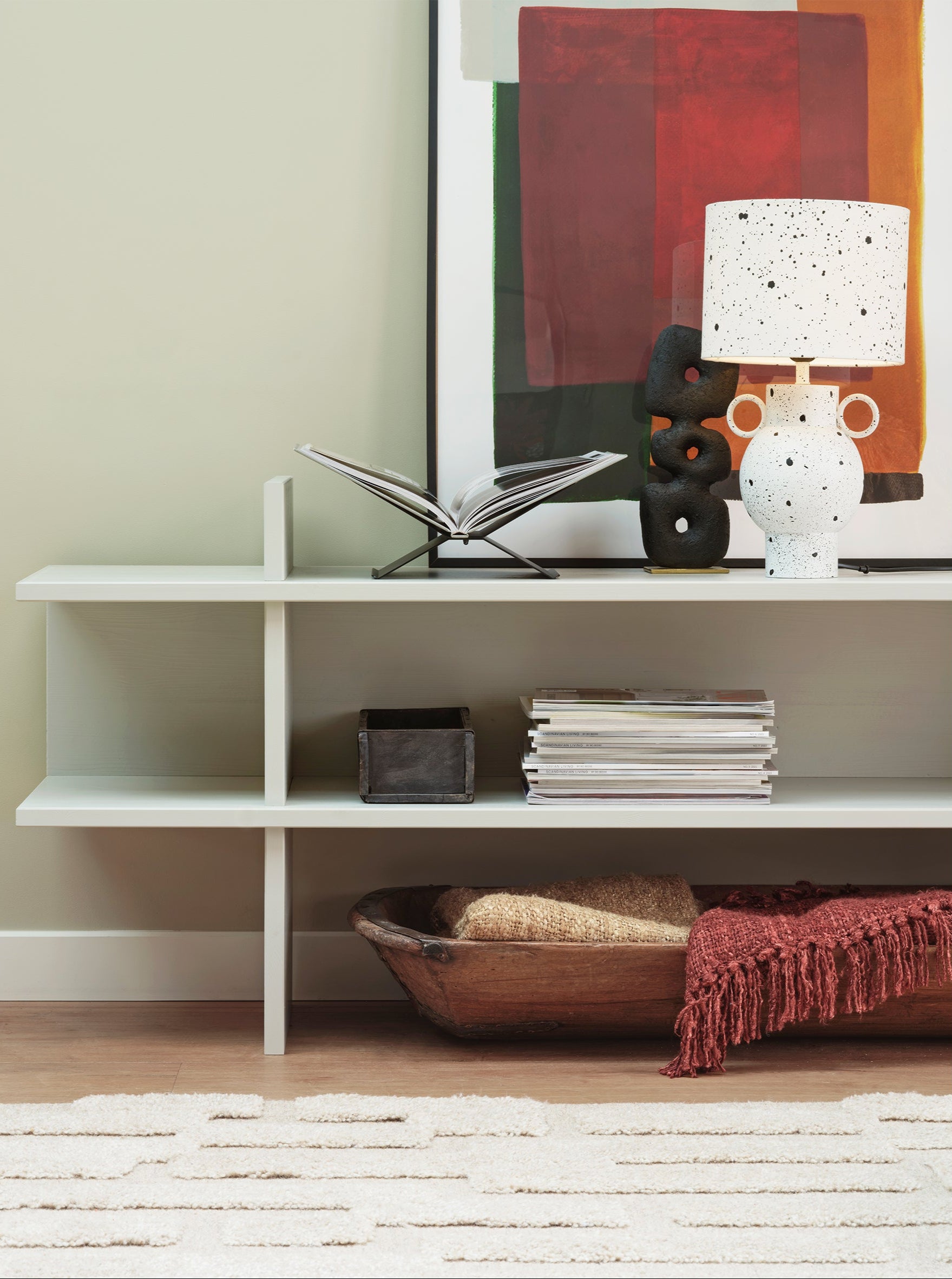 Konzola JANA borovica farbená na šedo