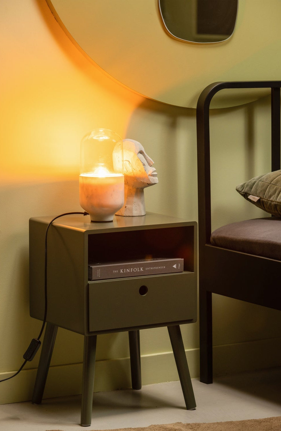 Ozzy green night cabinet