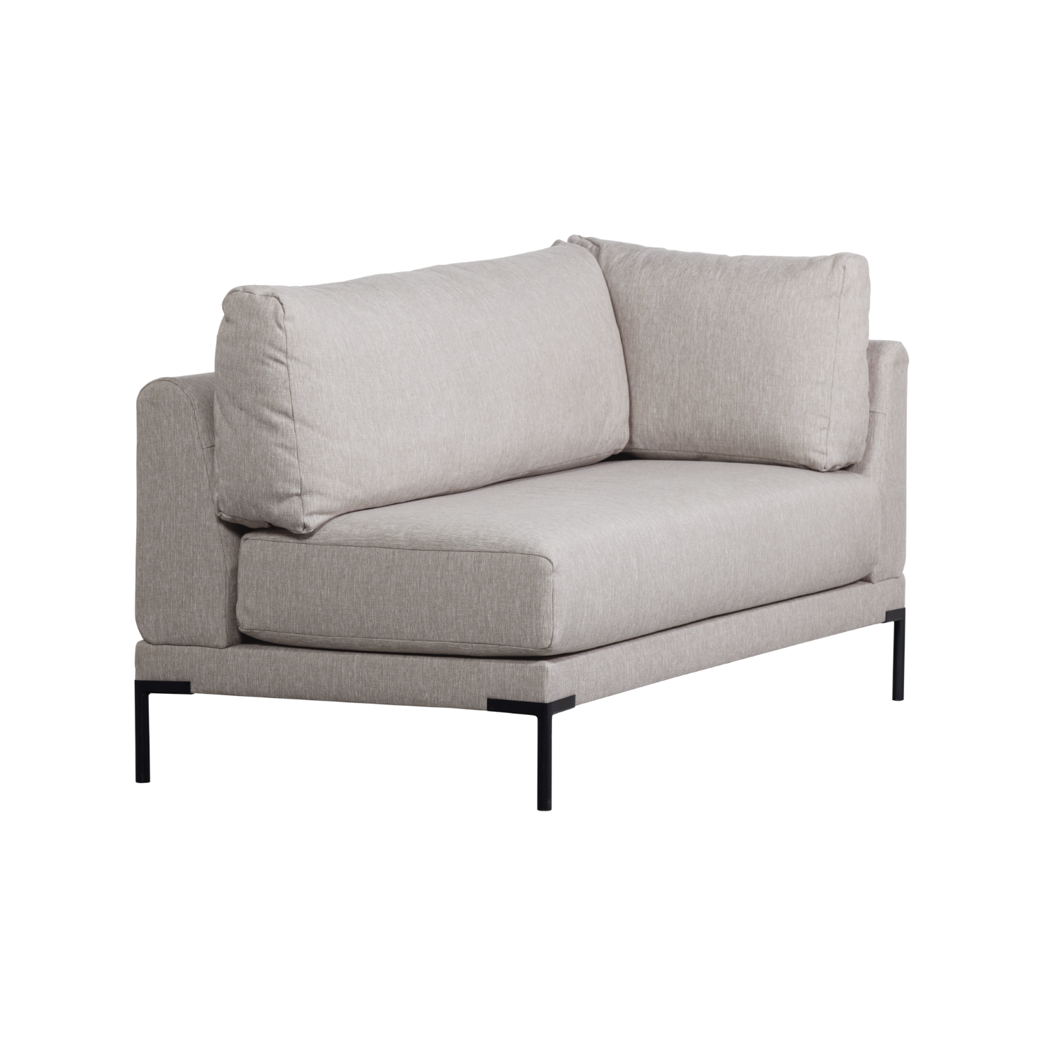 Szezlong ľavostranný COUPLE DINING BENCH svetlosivý