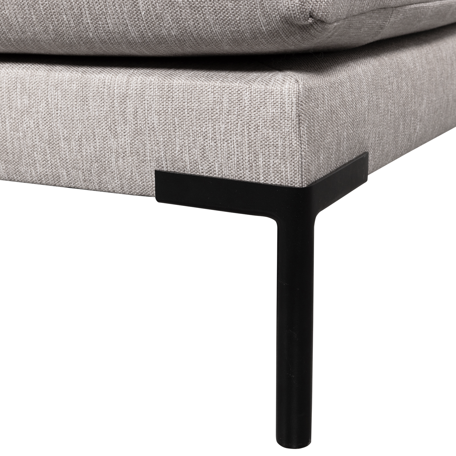 Szezlong pravostranný COUPLE DINING BENCH svetlosivý